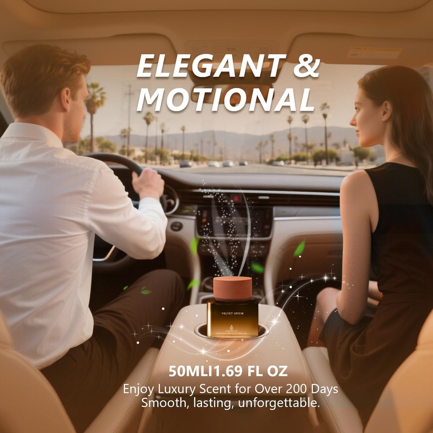 Car Air Freshener Cup 50ml Car Air Fresheners Diffuser - WC30 Fragrance Oil Air Diffuser,180+ Days Long Lasting Fragrance, 1.7 FL OZ/50ML