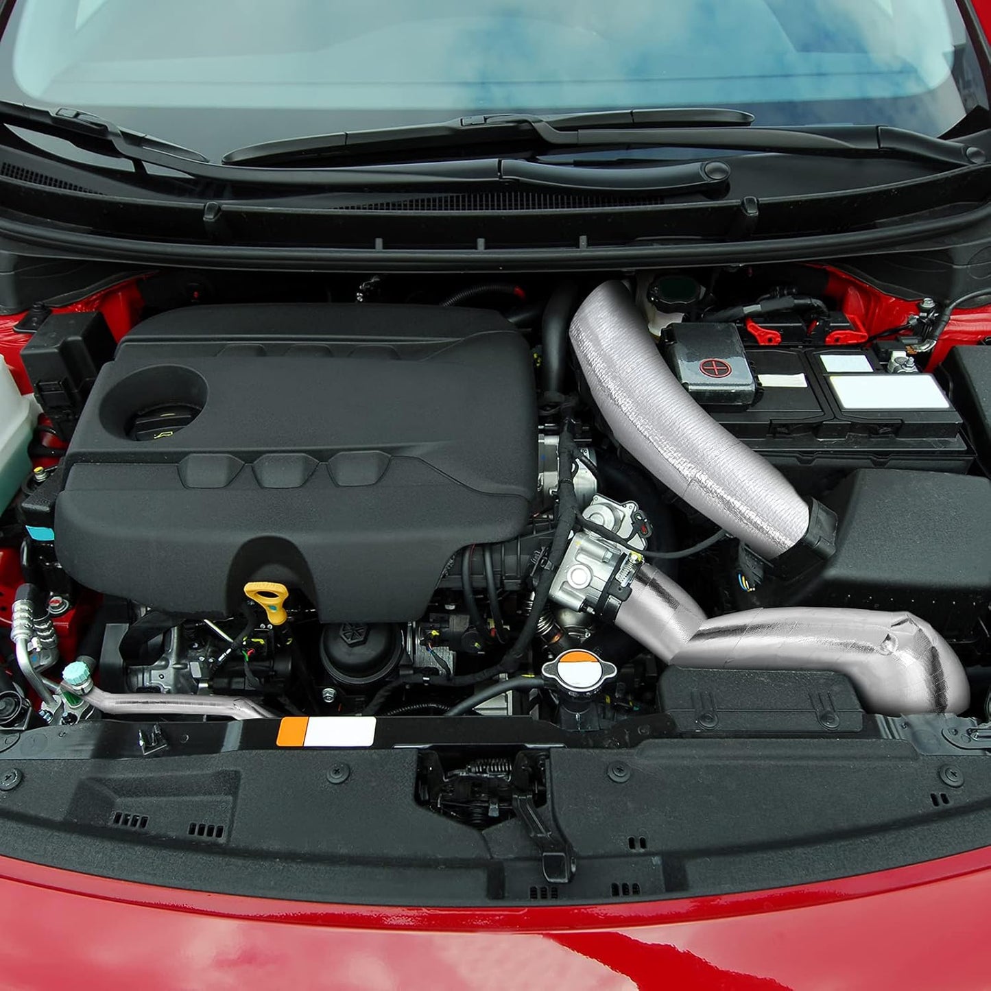 Zonon 2 Rolls Aluminum Foil Tape Heat Shield Tape Barrier Adhesive Reflective Fiberglass Thermal Insulation Reflective Material High Temp Protection(Silver,2 Inch X 32.8 ft)