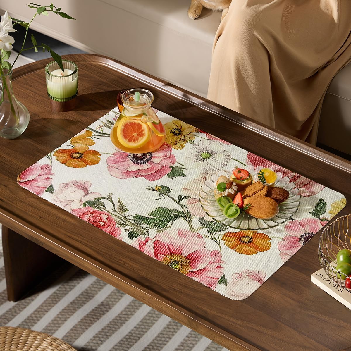 Shelf Liner for Kitchen Cabinets Non-Adhesive,Cabinet Liner for Shelves Non Slip Drawer Liner,Waterproof Kitchen Drawer Liners,Cupboard Liners for Cabinets Easy to Clean (12In x 10FT)