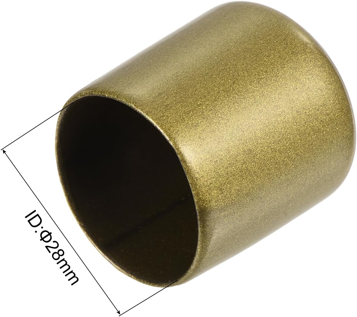 uxcell 20pcs Rubber End Caps 1 1/8"(28mm) ID Vinyl Round Tube Bolt Cap Cover Thread Protectors Gold