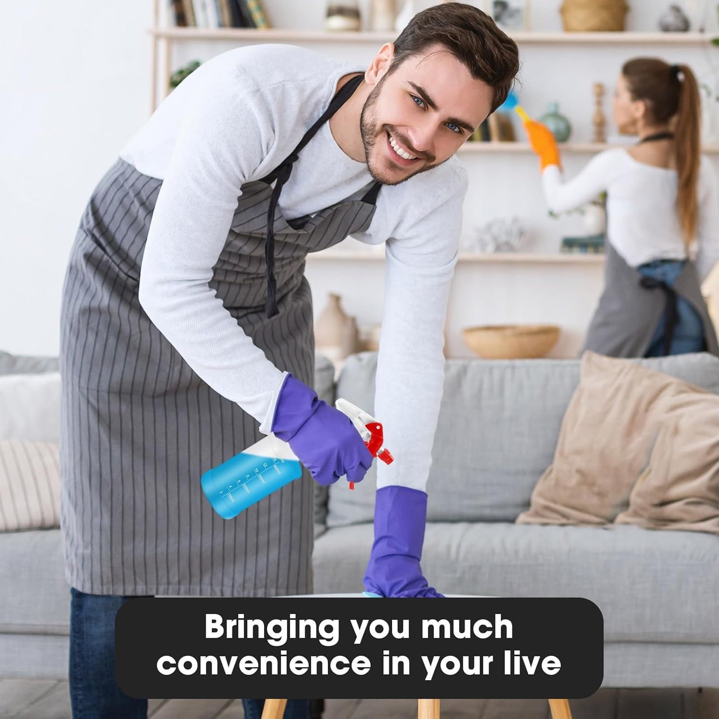 Eccliy 12 Pcs 16 Oz Plastic Spray Bottle, Adjustable Empty Reusable Sprayer for Cleaning, Planting, Water, Bathroom and Kitchen, BBQ, Commercial and Residential(Red,Measurements)