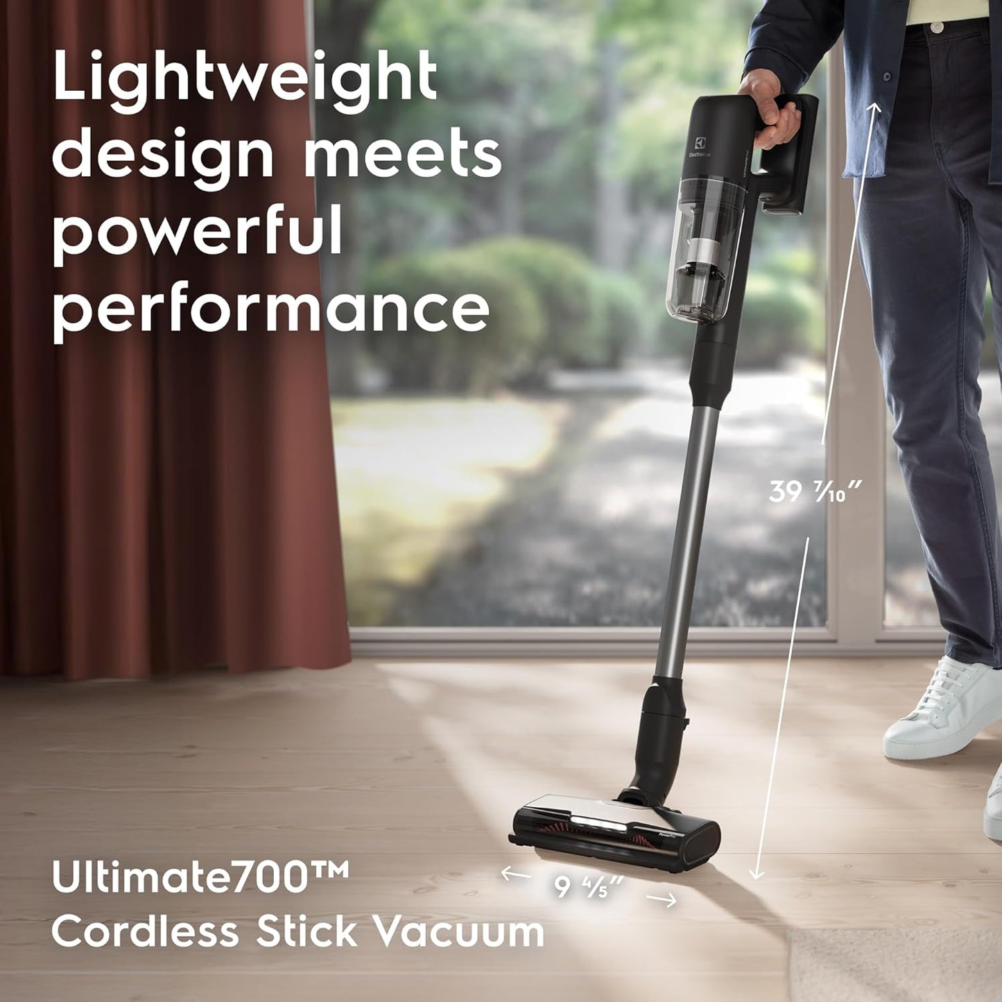 Electrolux Ultimate700 Cordless Stick Vacuum with PowerPro Bristle Nozzle and High Suction Power, 50-Minute Run Time, 4 Power Modes, Granite Gray