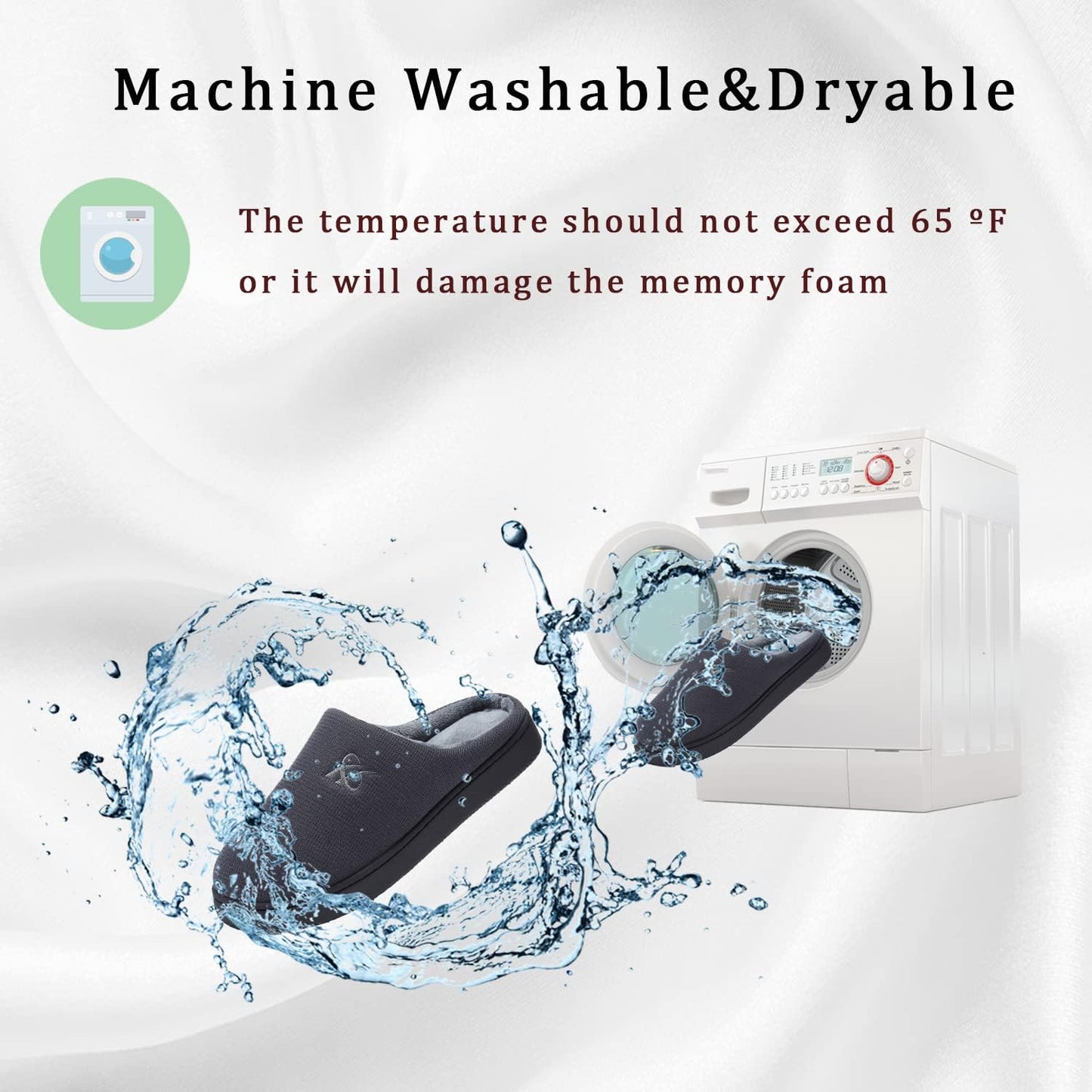 Memory Foam Slippers for Women's and Men's Casual House Shoes