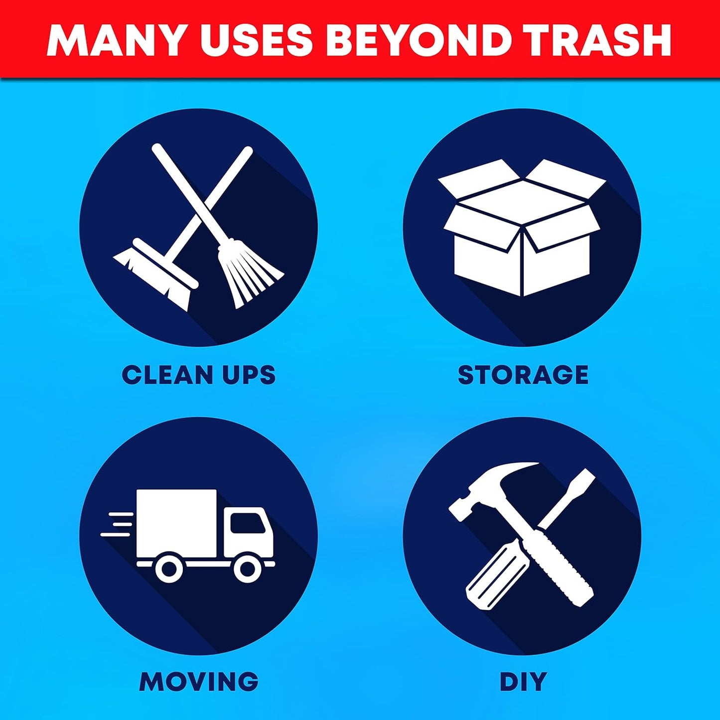 Veska 30-33 Gallon Trash Bags Heavy Duty | 250 Bags Mega-ValuePack | Black Large Trash Bags 30 Gallon - 32 Gallon - 33 Gallon.