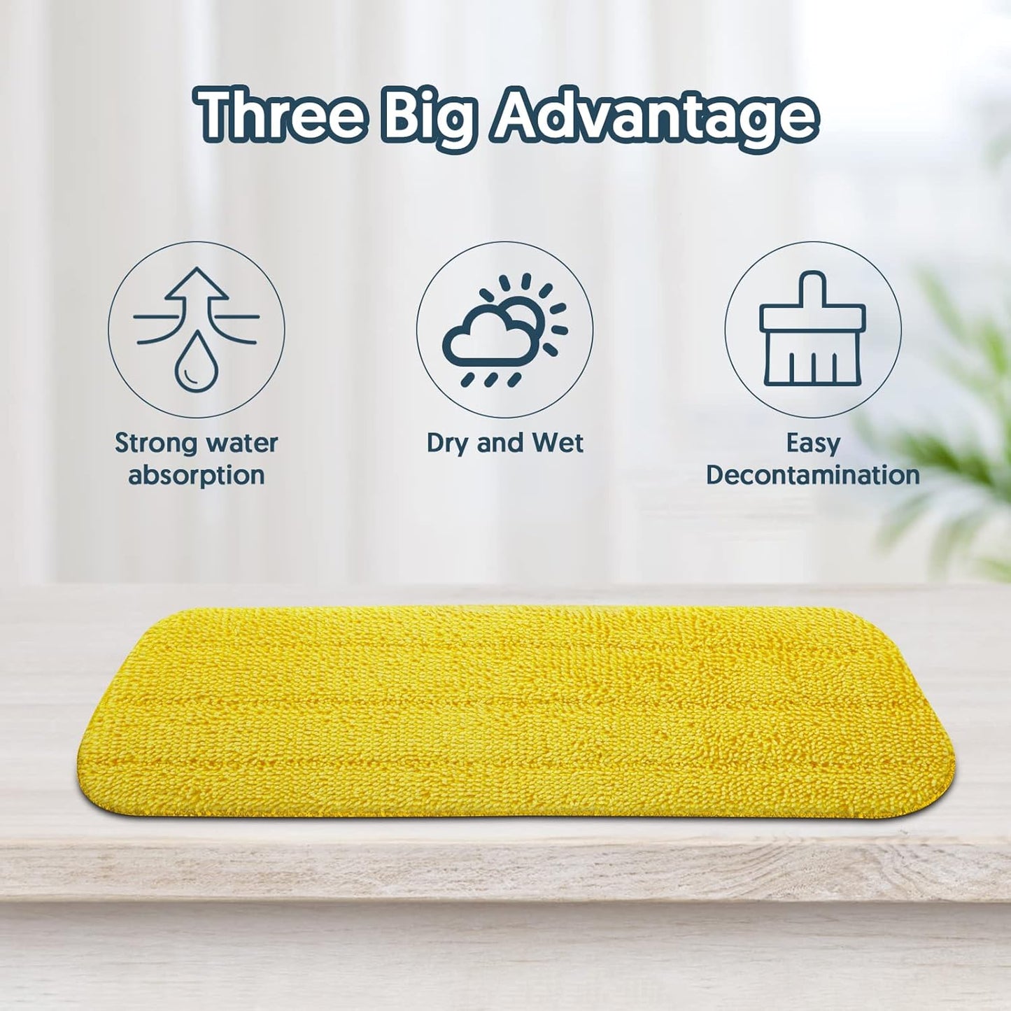 7 Count Reusable Mop Pads for Swiffer PowerMop -MEXERRIS Microfiber Wet Mops Refills PowerMop Pads Machine Washable Hard Wood Floor Mop Pads Replacement for 13''-15'' Spray Floor Mops