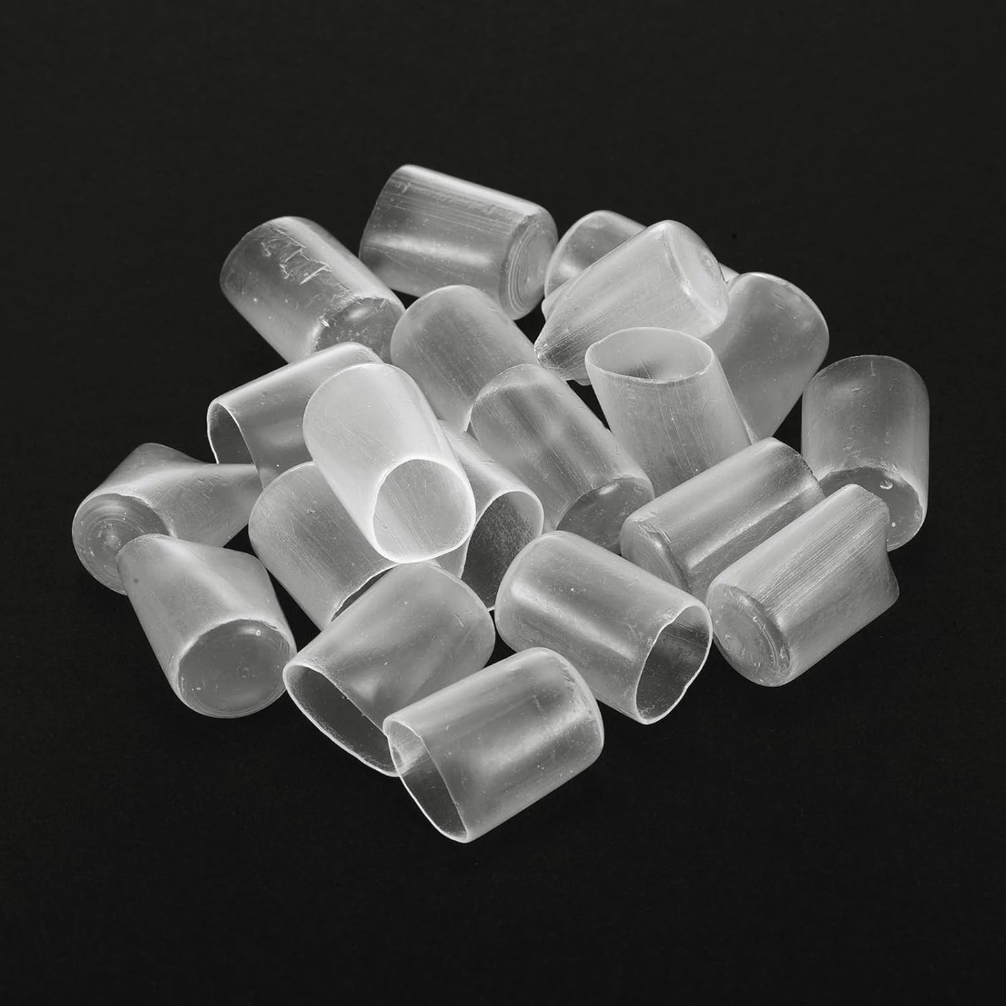 uxcell 20pcs Rubber End Caps Protective Caps 13mm ID Vinyl PVC Round Tube Bolt Cap Cover Screw Thread Protectors, Clear