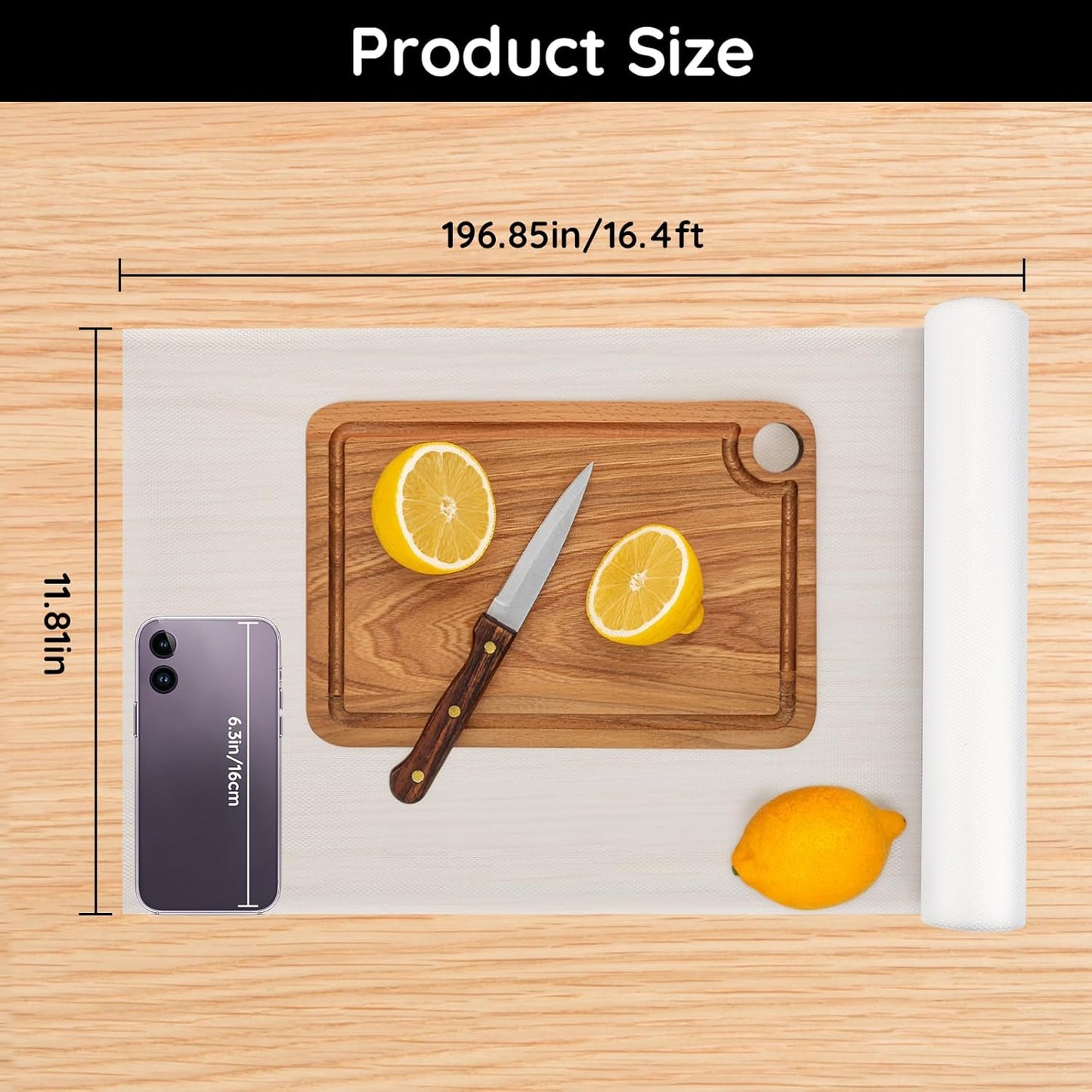 Drawer Liner, 11.8" W x 197" L x 0.02" T, Shelf Liner Non Adhesive, Non Slip for Home and Kitchen Shelf, Drawer, Cabinet, Refrigerator, Dresser, Cupboard, RV (Argyle)