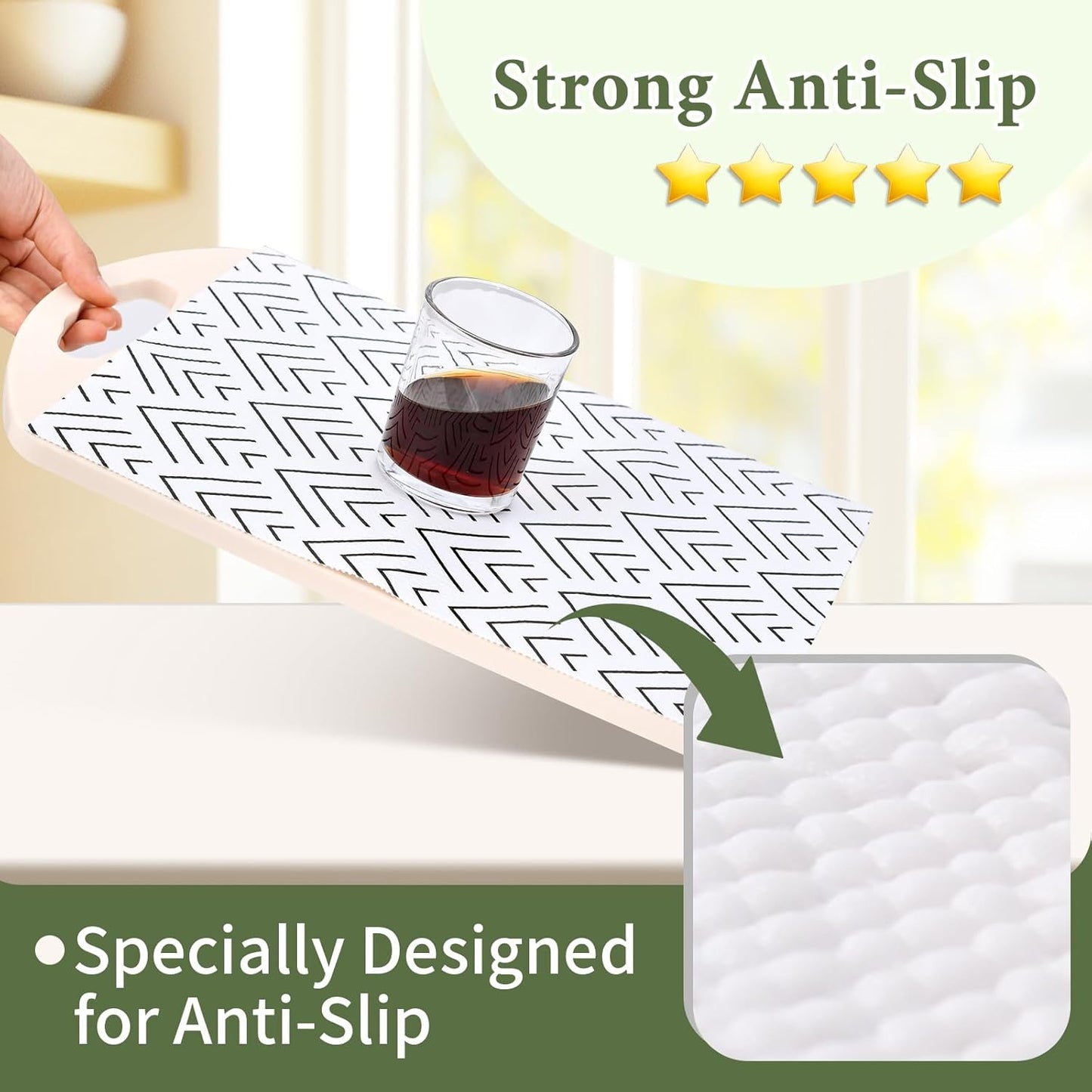 Shelf Liner for Kitchen Cabinets Non Adhesive Drawer Liner Non-Slip Thickened Shelf Liner Paper Strong Easy to Clean for Tool Box Refrigerator with Knife and Tape Measure, Black Arrow, 11.8 x 118 in