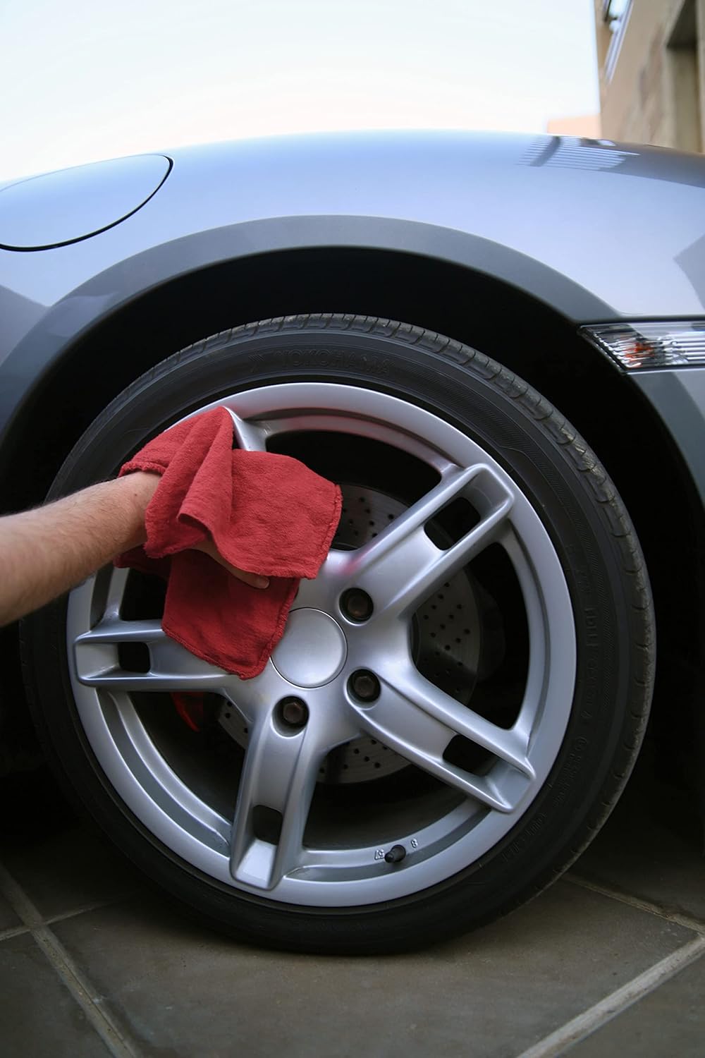 Avalon Towels Cotton Shop Rags – (Pack of 50) Size 12x14 Inches Cleaning Rags – Absorbent Shop Towels and Multipurpose Cleaning Towels for Automobiles, Industries, Garage and Homes (Red)