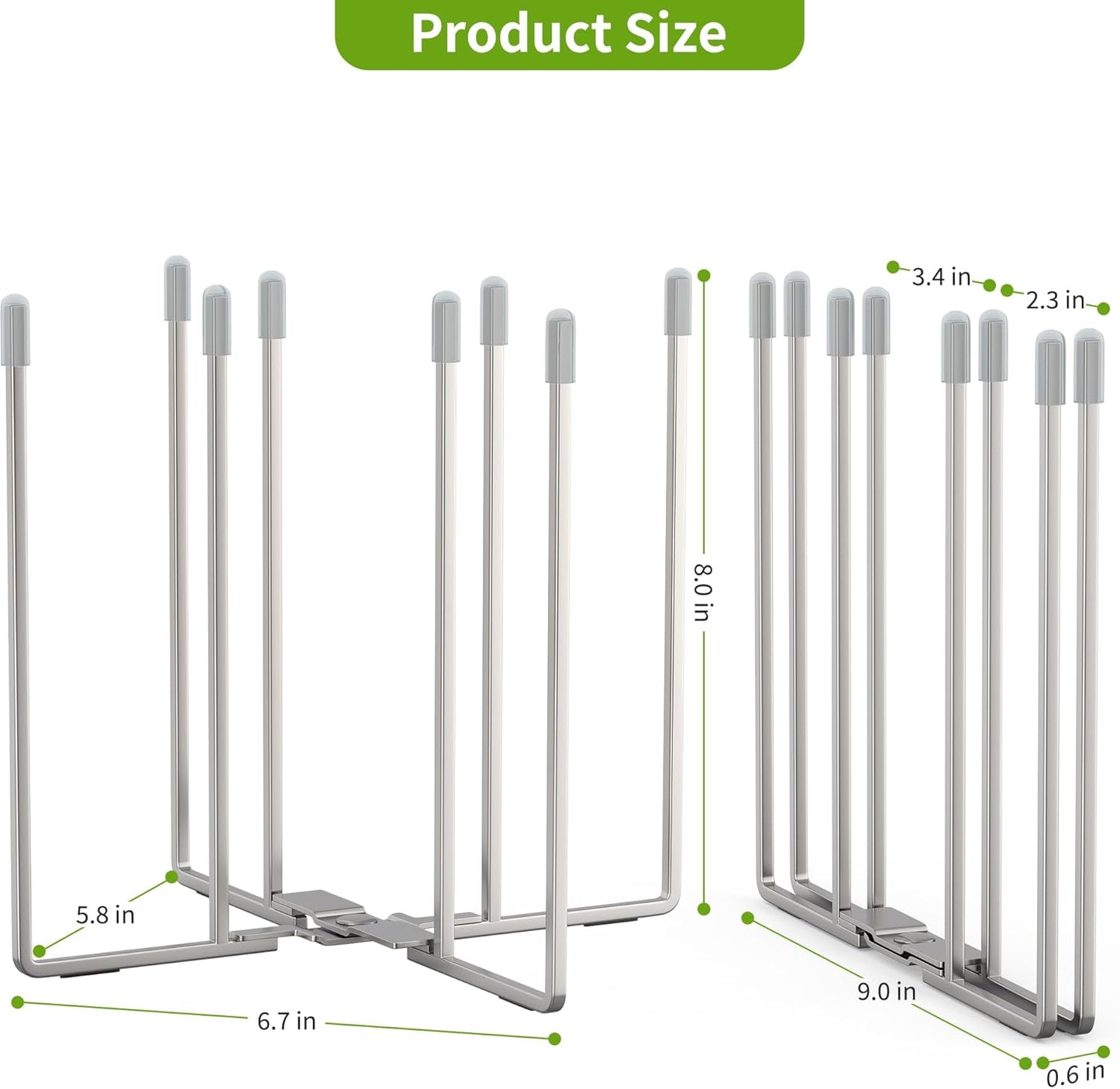 Retractable Bottle Drying Rack, Baby Bottle Drying Rack, Collapsible Cup Draining Rack, Reusable Storage Bag Dryer with Non-Slip Bottom - Stainless Steels