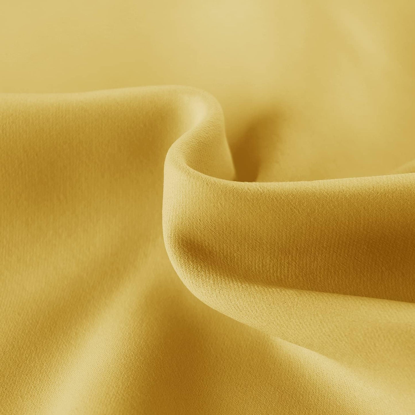 DWCN French Door Curtains – Rod Pocket Thermal Blackout Curtain for Doors with Glass Window, Kitchen and Patio Doors for Privacy, 25 X 72 Inches Long, 1 Curtain Panel with Tieback, Yellow