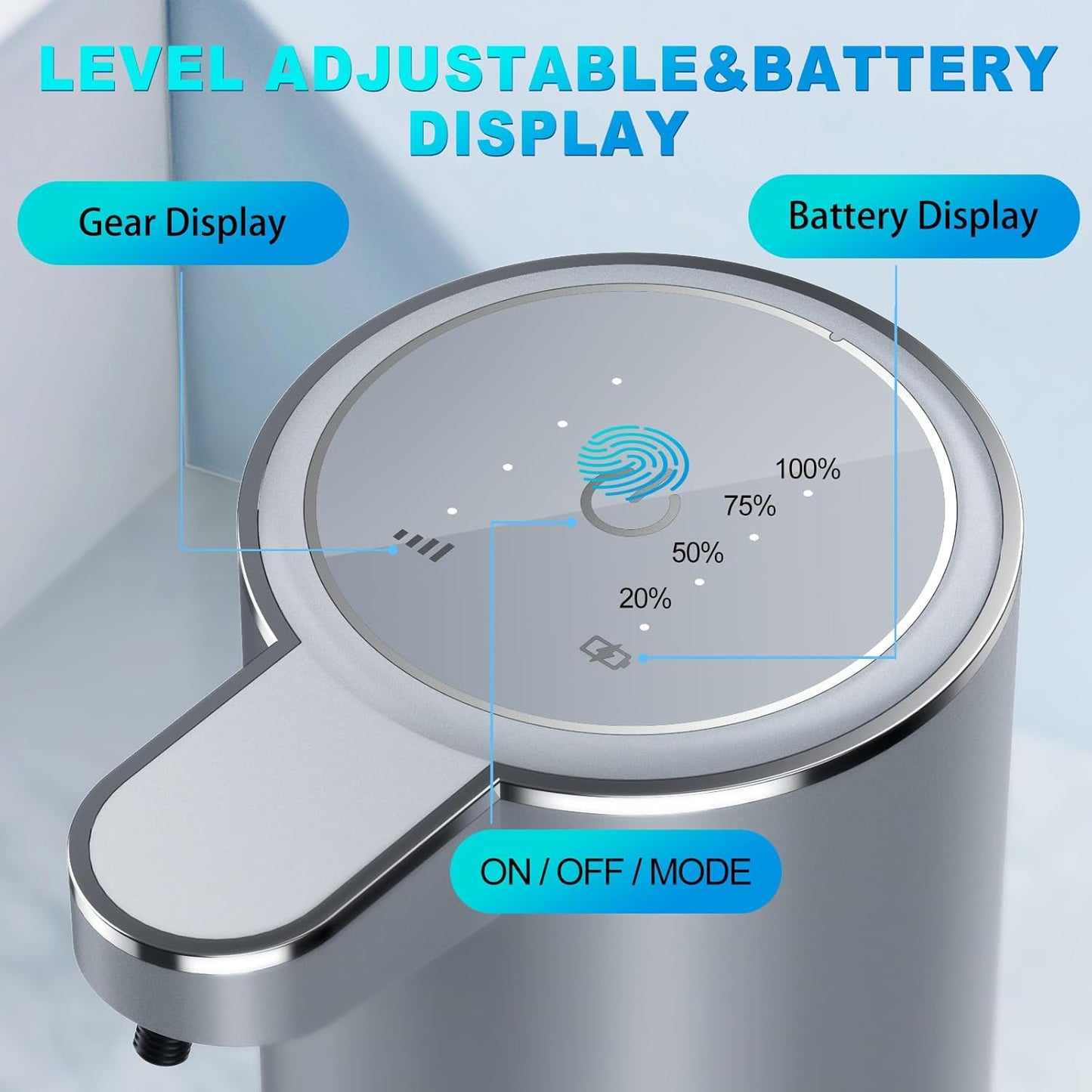 Automatic Liquid Soap Dispenser,380ml Wall Mount Touchless 4 Gear Adjustable Electric Liquid Soap Dispenser,USB Rechargeable with Sensor for Bathroom,Kitchen,Office