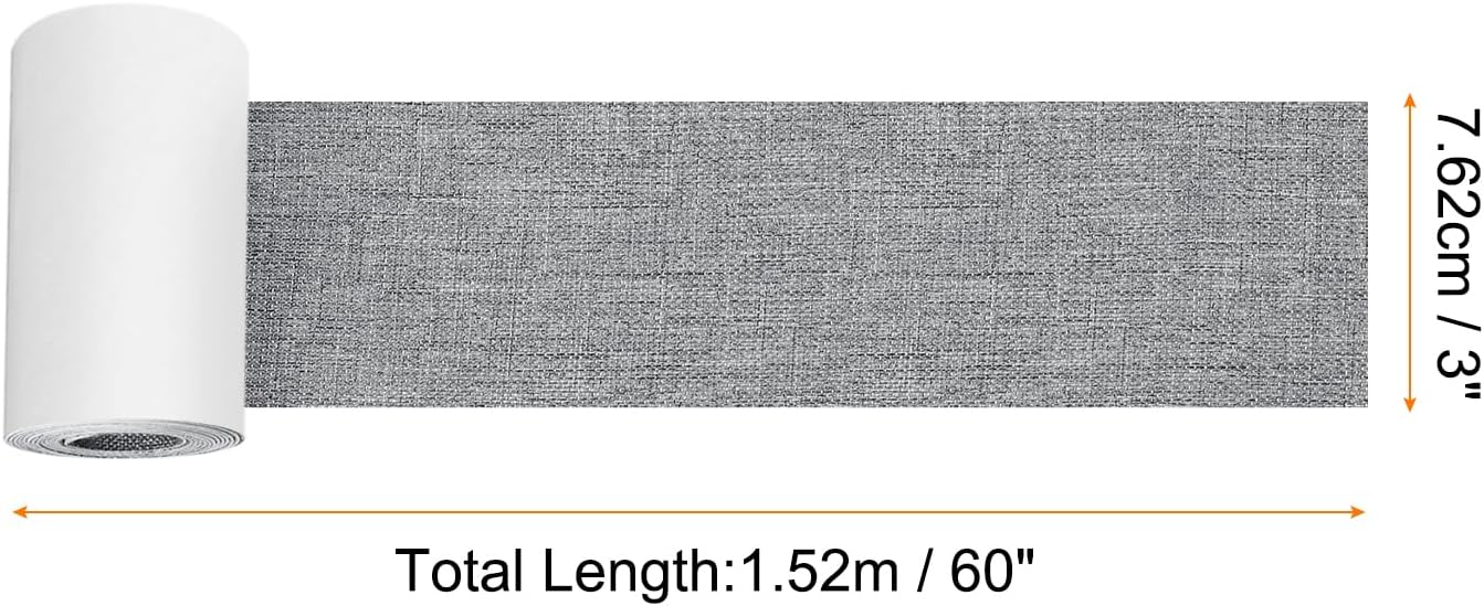 Repair Patches Repair Tape Self-Adhesive DIY Repair Patch Linen Gear Patch for Sofa, Furniture, Chair, Clothing,Tents,3x60 Inch,Bright Grey
