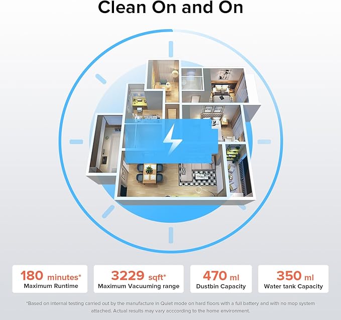 roborock Q7 Max Robot Vacuum and Mop Combo, 30-Level Water Flow Control, 4200Pa Suction, PreciSense LiDAR Navigation, No-Go Zone, No-Mop Zone, App & Voice Control, Ideal for Pet Hair