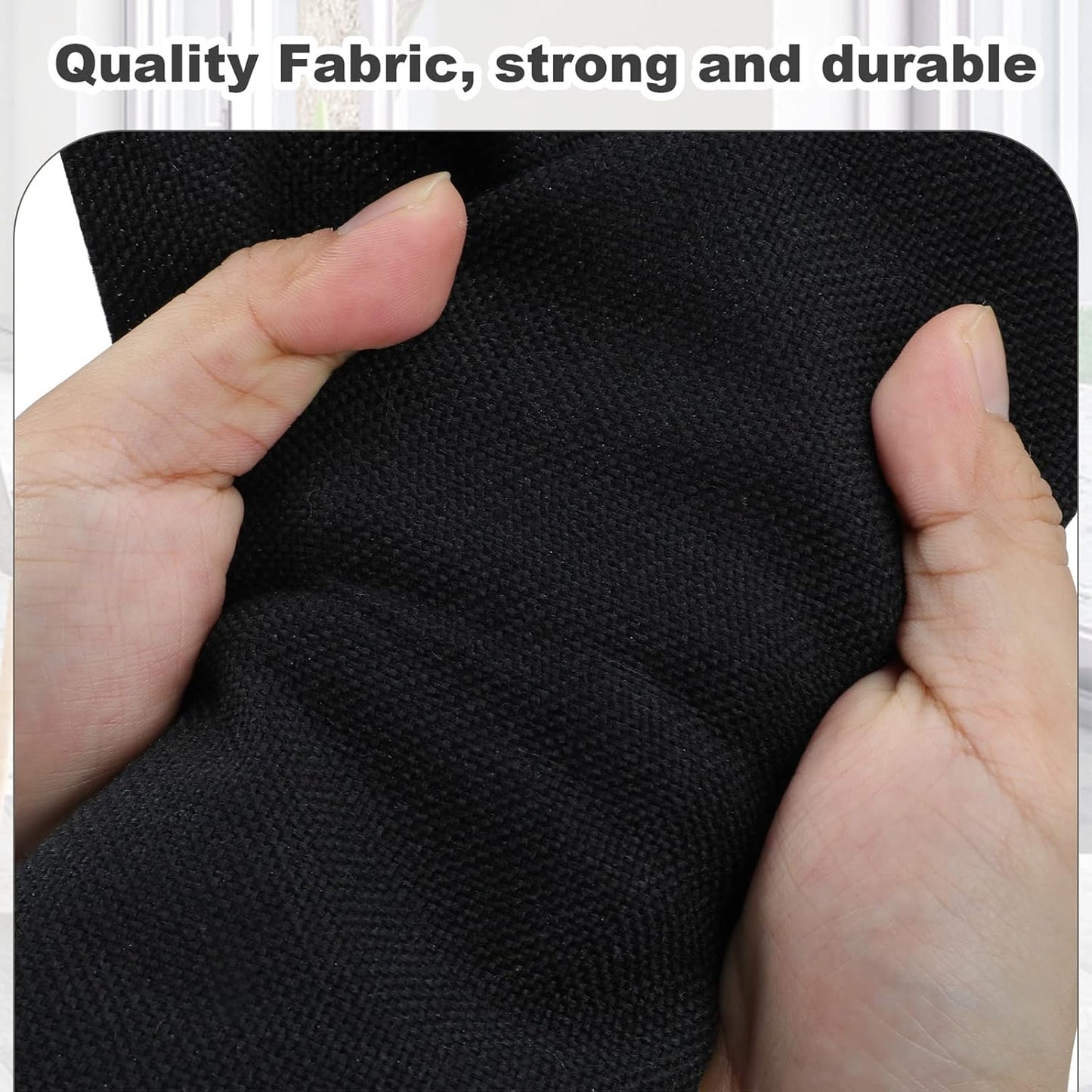 Large 17" 36 Quart Collapsible Stackable Storage Bins with Lids, 3 Packs Black Linen Fabric Closet Boxes with Lids, Storage Cube Baskets Container Organizers for Bedroom Office(17 x12 x11)