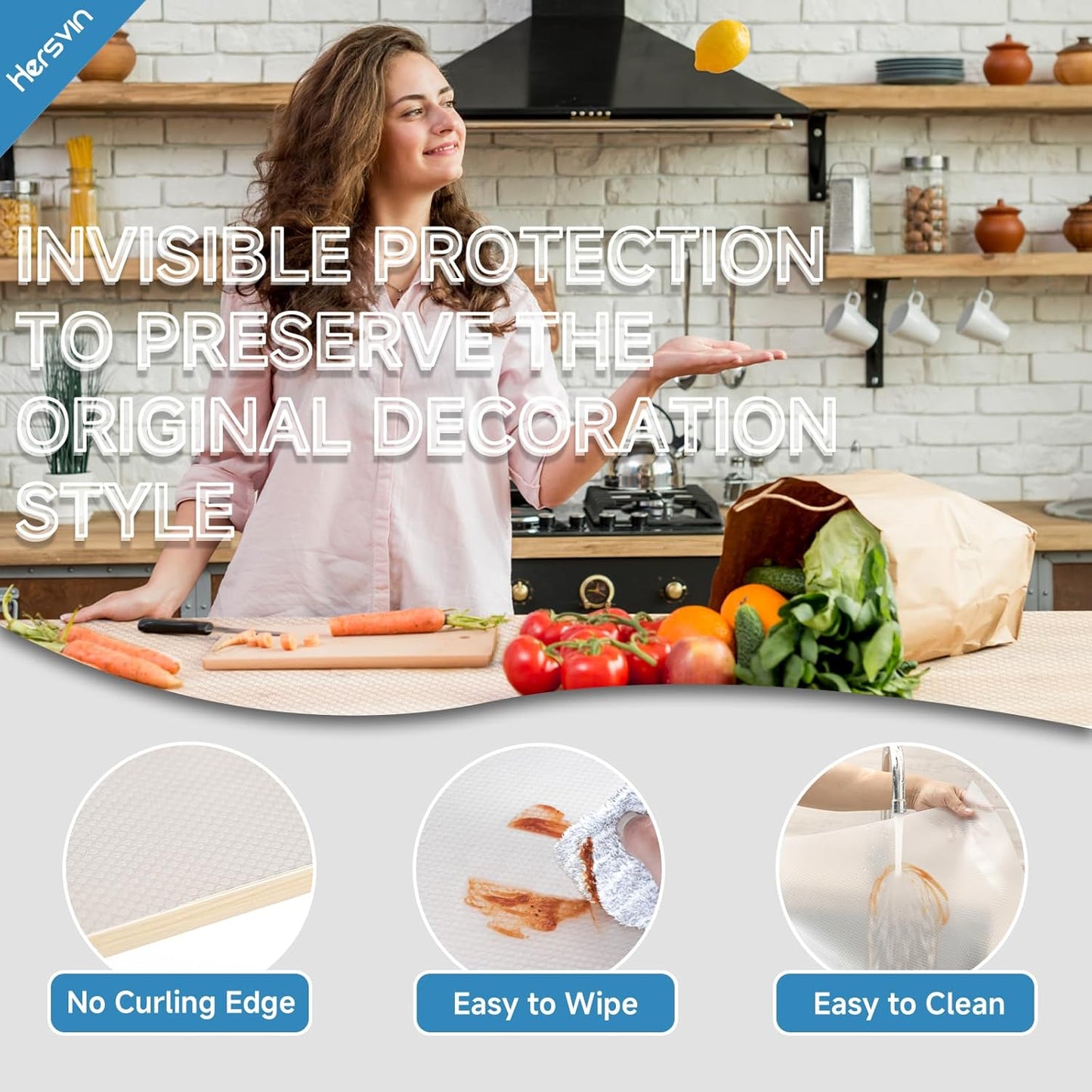 Shelf Liners 22 in x 20 ft EVA Drawer Mats, Non-Adhesive Cupboard Protector, Kitchen Cabinet Lining Fridge Liner (Clear Flat Dot, 56x610cm)