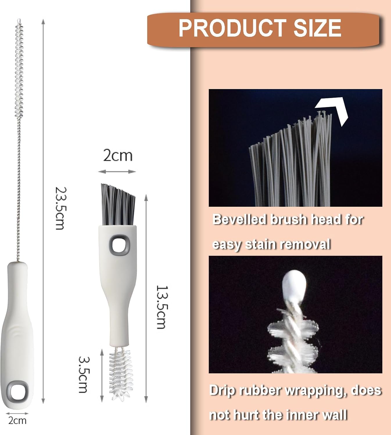 Cup Lid Cleaning Brush Set Multifunctional Bottle Cleaning Tools Portable Gap Cleaner Kit for Baby Bottle Sippy Cup Tubes Teapot Spout