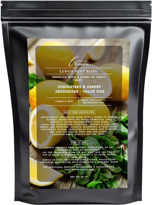 Lemon Mint Bliss Carpet Freshener Powder Refill 36 oz | Powerful Odor Eliminator for Home | Upholstery Deodorizer | Carpet Deodorizer | Pet Urine | Cat Litter Box