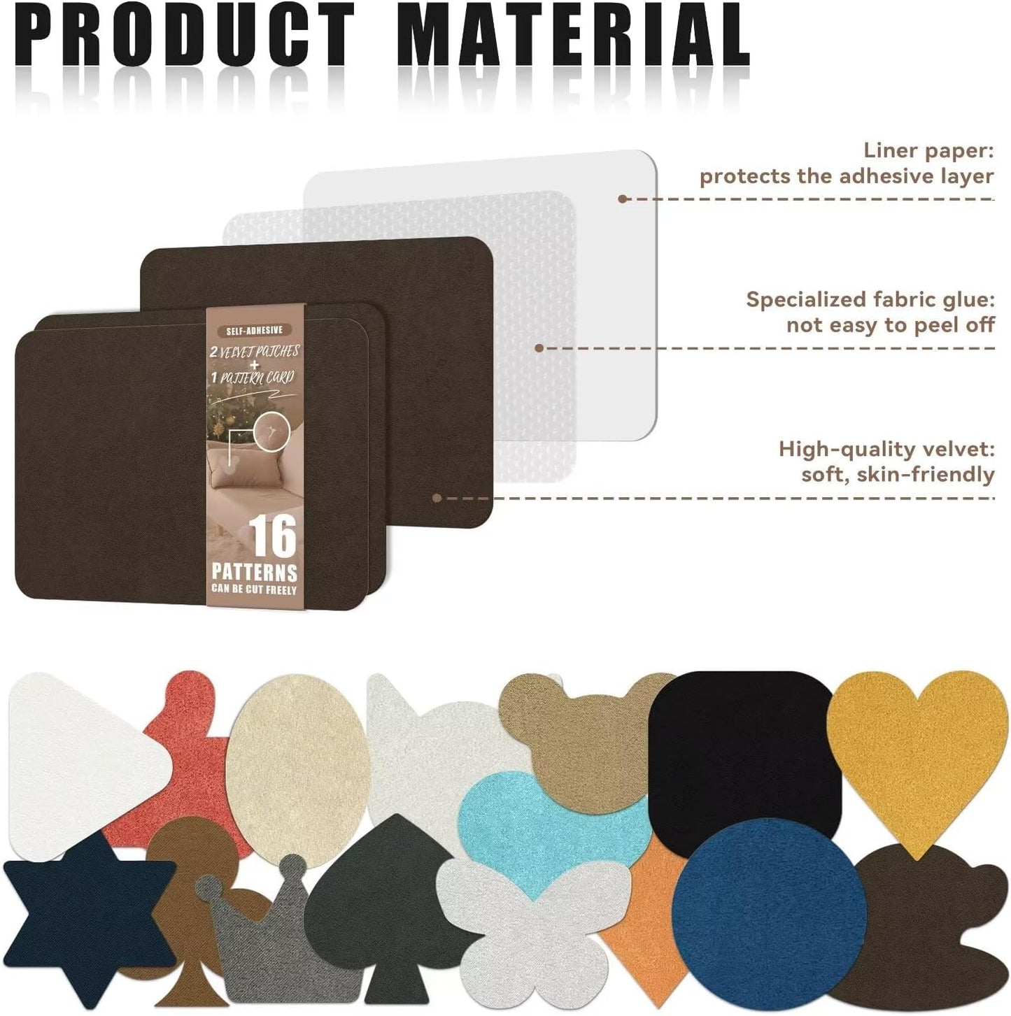 Azobur Fabric Couch Repair Patch 8.3 x 11 inches,Self-Adhesive Fabric Repair Patch for Furniture,Handbag,Sofa,Car Seats-(Khaki)