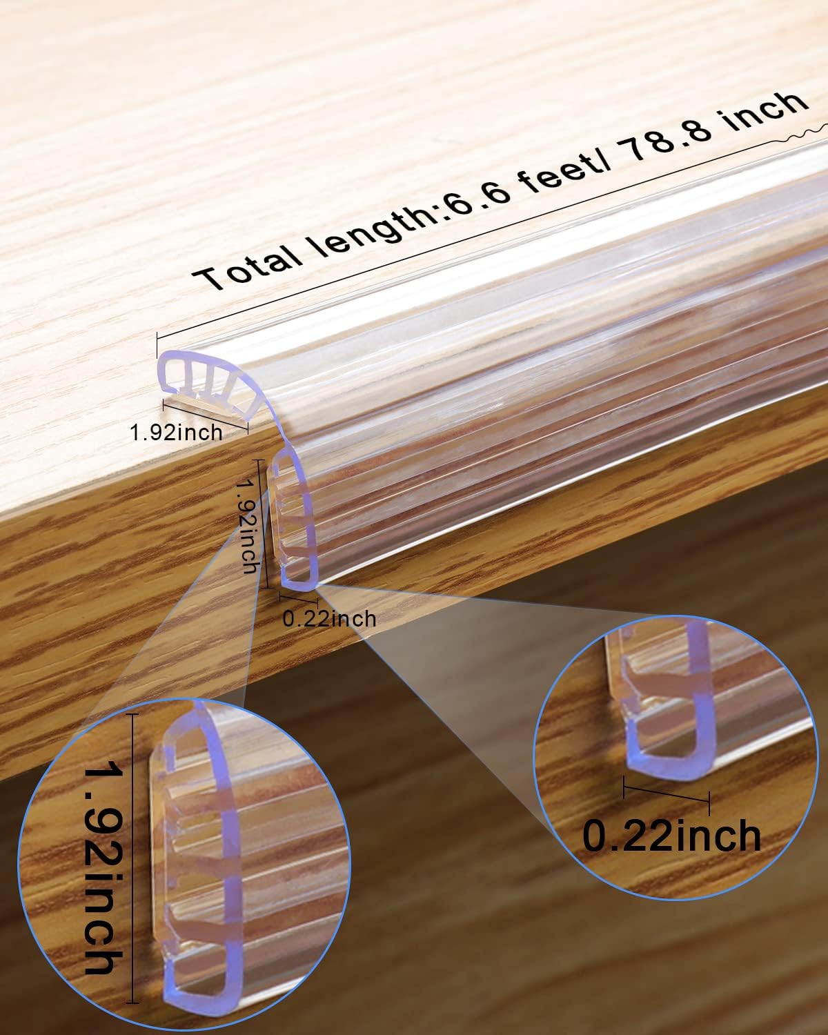 Baby Proofing,16.4ft(5M) Silicone Soft Corner Protectors with Pre-Taped Strong Adhesive, Edge Protectors for Sharp Corners of Cabinets, Tables