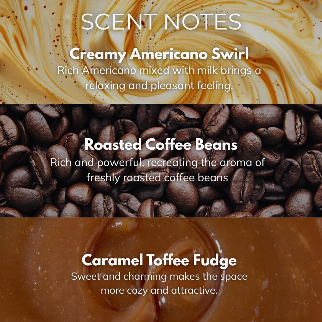 Coffee Candle - 9.7oz Frosted Jar Candles with Wooden Wick in Gift Box & Branded Shipper- Coffee Scented Candle