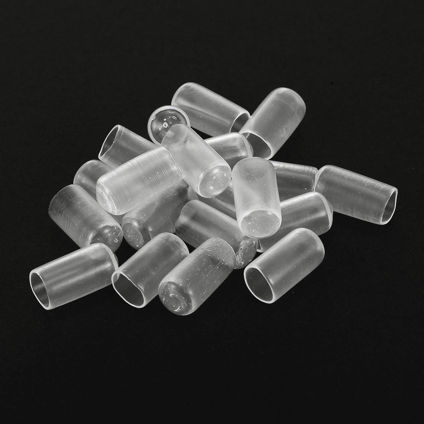 uxcell 20pcs Rubber End Caps Protective Caps 8.5mm ID Vinyl PVC Round Tube Bolt Cap Cover Screw Thread Protectors, Clear