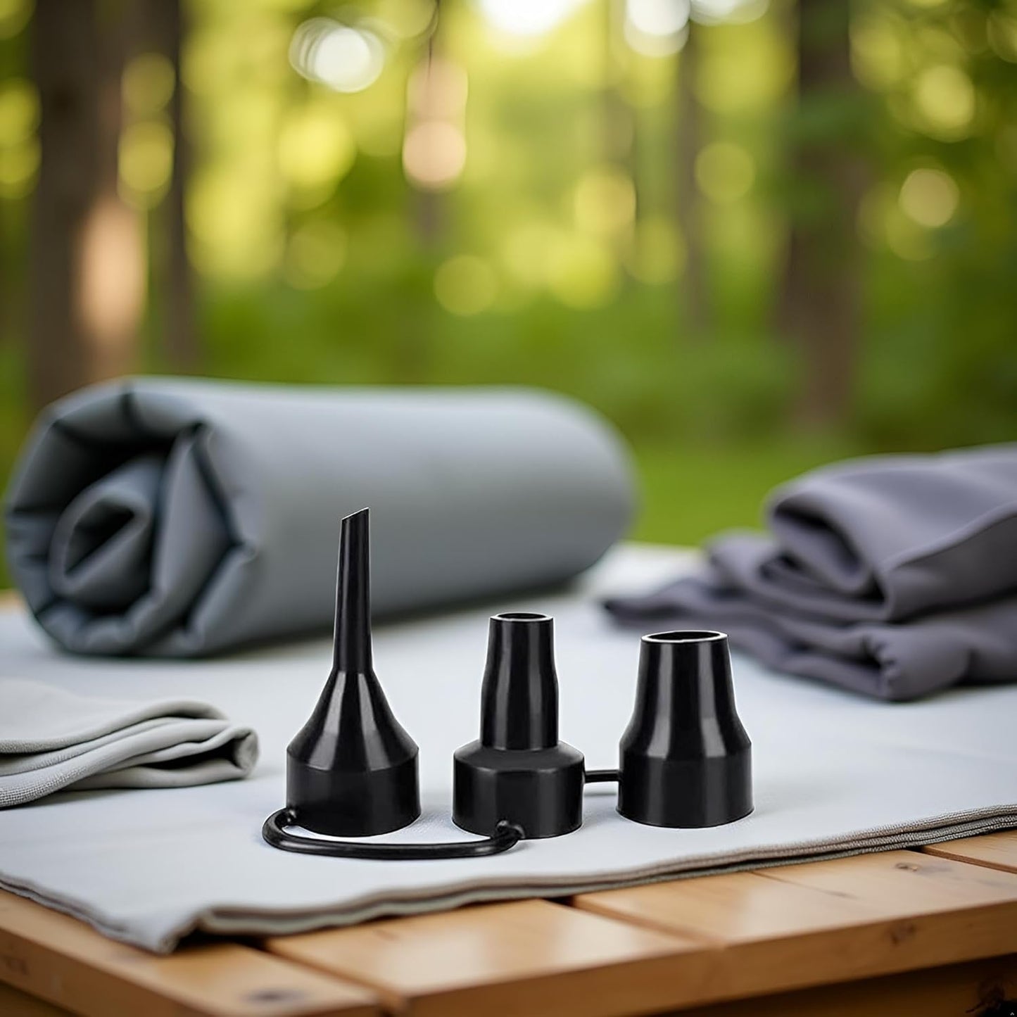 3 Sizes Black Air Pump Replacement Nozzles, Plastic Pump Nozzles,Inflatable Pump Nozzles Head,Air Pump Inflator Adaptor Accessory for Partial Air Bed,Air Mattress Air Mattresses and Accessories