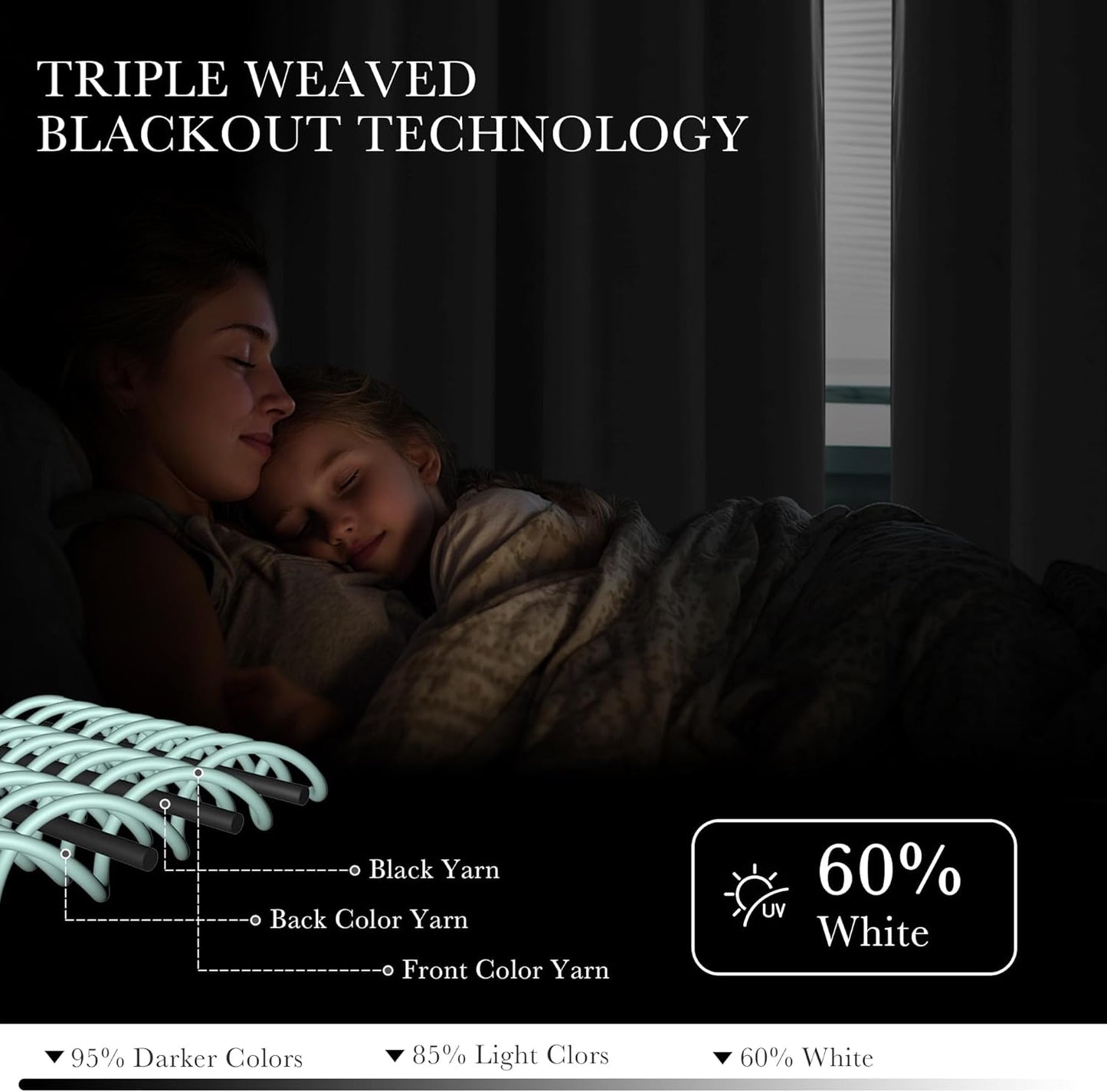 PONY DANCE Black Out Curtains for Bedroom 54 inch Length 2 Panels Set, Thermal Insulated Room Darkening Window Drapes for Living Room, Grommet Top (W34 x L54 Inch, Greyish White)