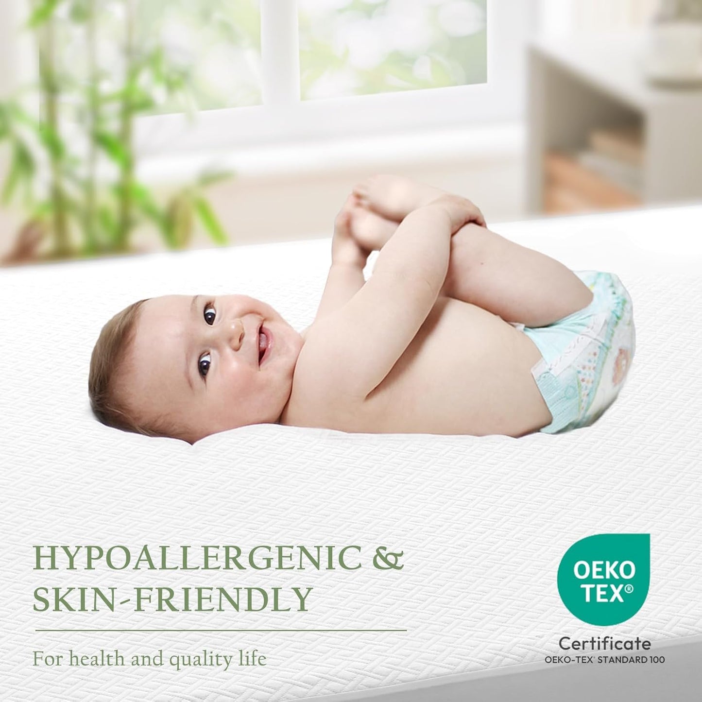 100% Waterproof Twin XL Mattress Protector, Breathable Bamboo Rayon Mattress Cover with 8”-21” Deep Pocket, Noiseless Cool 3D Air Mattress Cover, Hypoallergenic & Odor Resistant