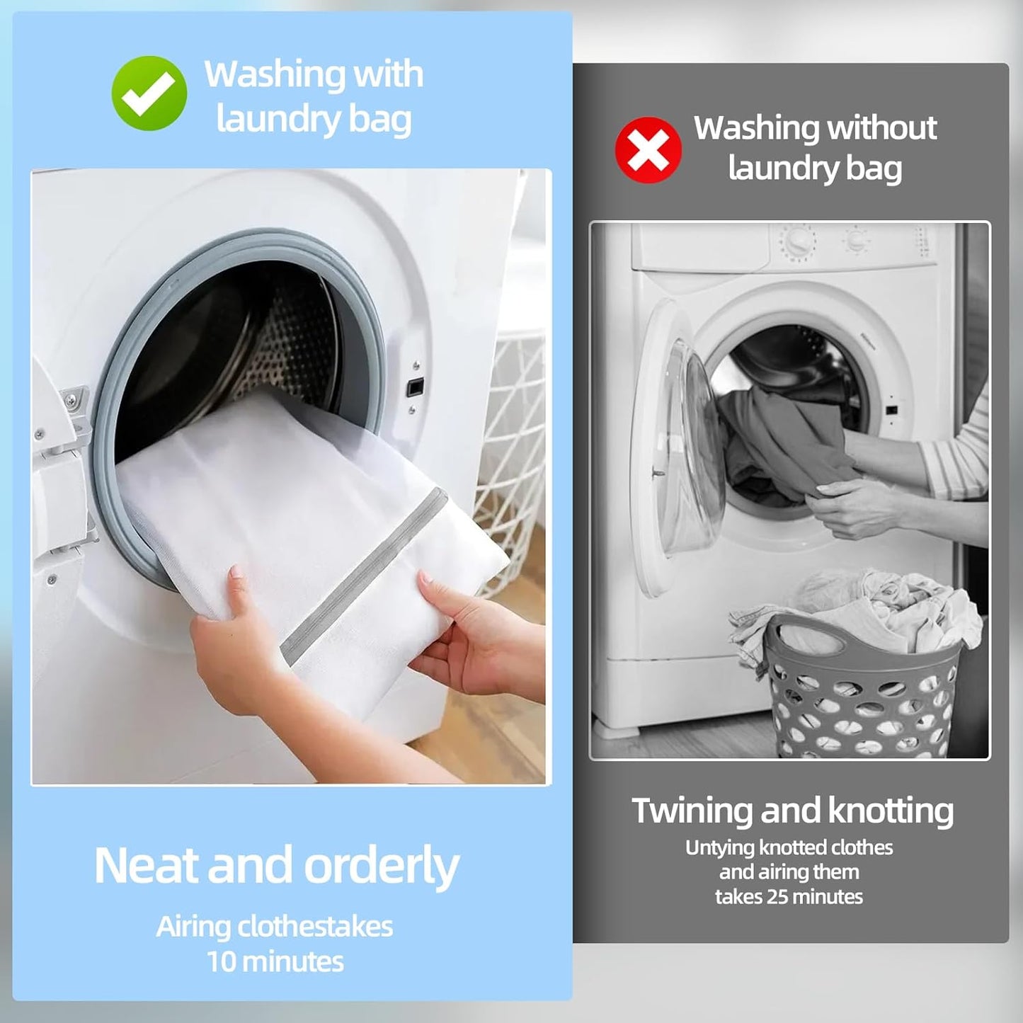 Mesh Laundry Bags, Mesh Wash Bags Durable Mesh Structure with Strong Zipper Suitable for Underwear, Delicate Clothes, Pants, Shoes, Socks Washing (Honey mesh, M+L+X-L(16*20in+20*24in+24*24in))