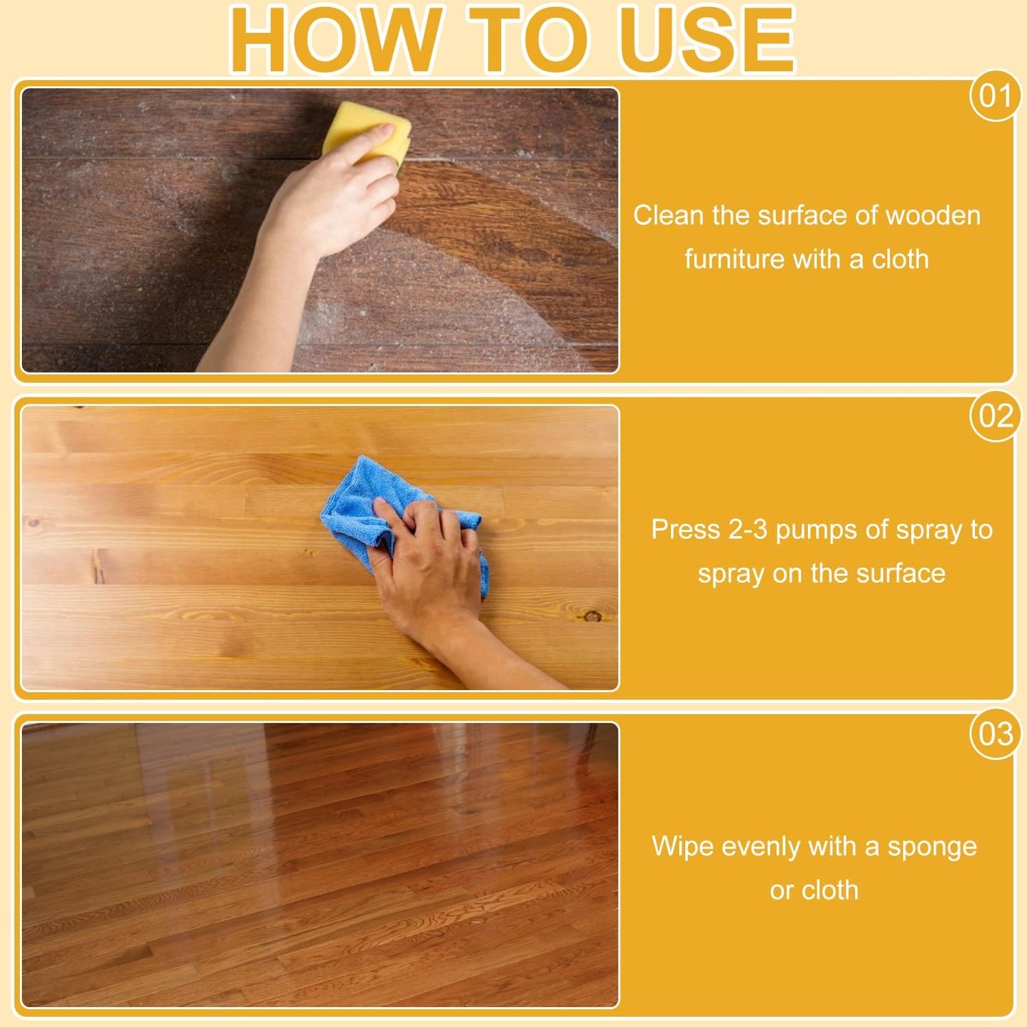 2Pcs Natural Beeswax Care Spray & Restorer, 2025 New Bees Wax Furniture Polish and Cleaner, Beeswax Furniture Polish for Wood, For Living Room, Kitchen, Leather and Furnitures Polishs - 120 ML