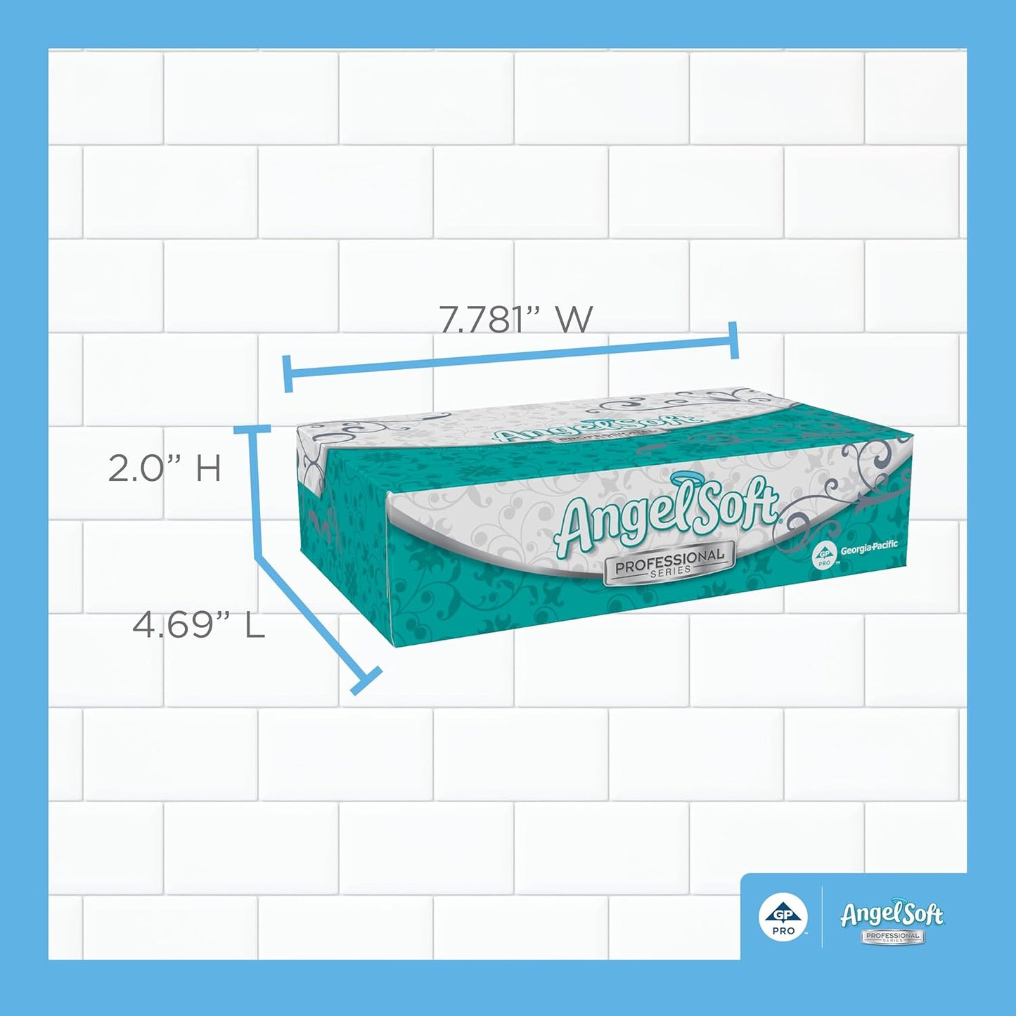 Georgia-Pacific Angel Soft Professional Series 2-Ply Facial Tissue (48580), 100 Sheets Per Box, 30 Tissue Flat Boxes Per Bulk Case