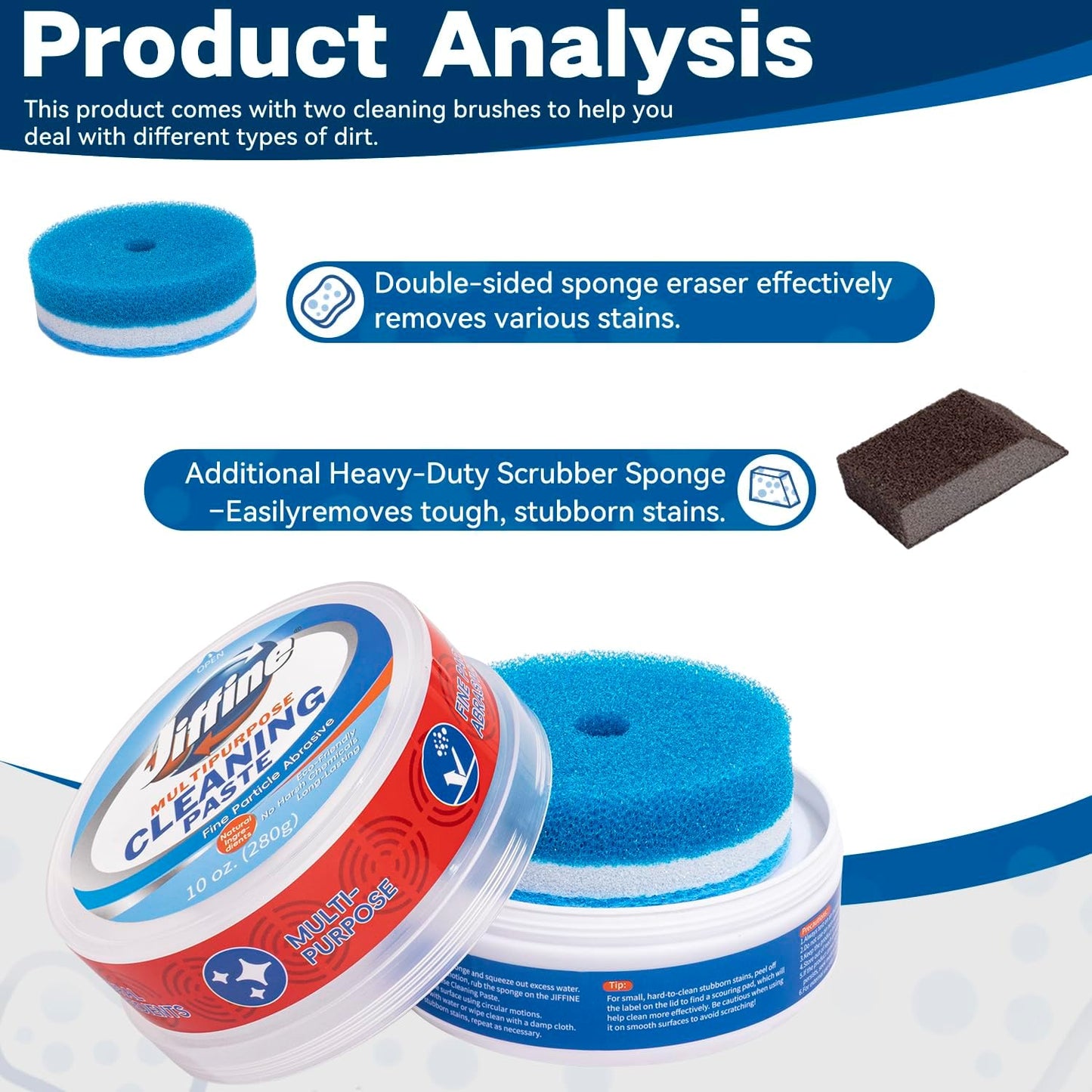 Cooktop Cleaner Paste,the Pink Of Stuff, Miracle All Purpose Cleaning Paste,Easily Remove Burned-On Food, Grease and Watermarks, Leaving Your Glass Cook Top Sparkling 10 oz