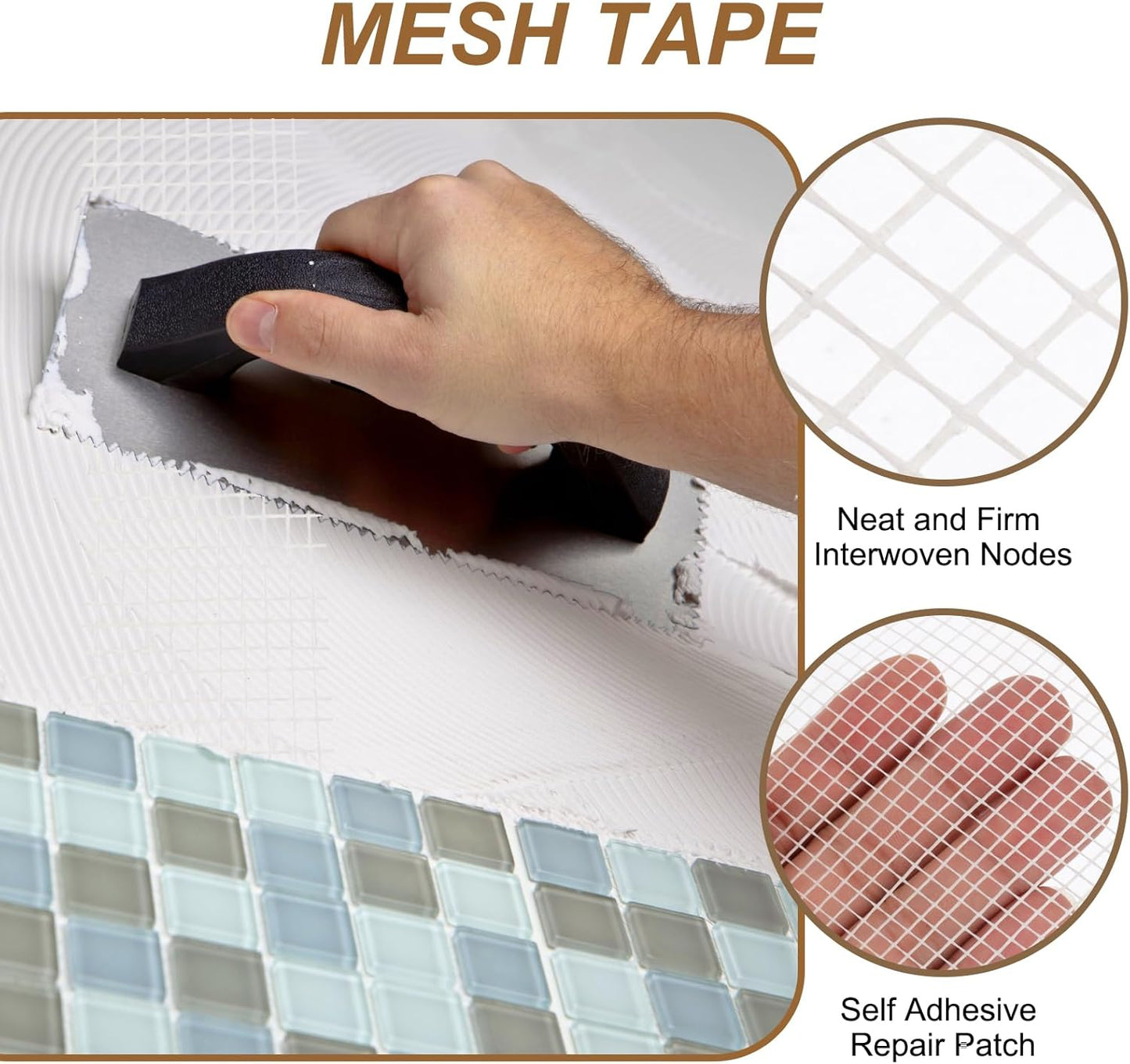 PATIKIL Drywall Repair Mesh Tape, 2 inch x 328 ft Fiberglass Repair Patch Self-Adhesive Dry Wall Joint Tape 12 Mesh Wall Hole Crack and Seam Patch, White