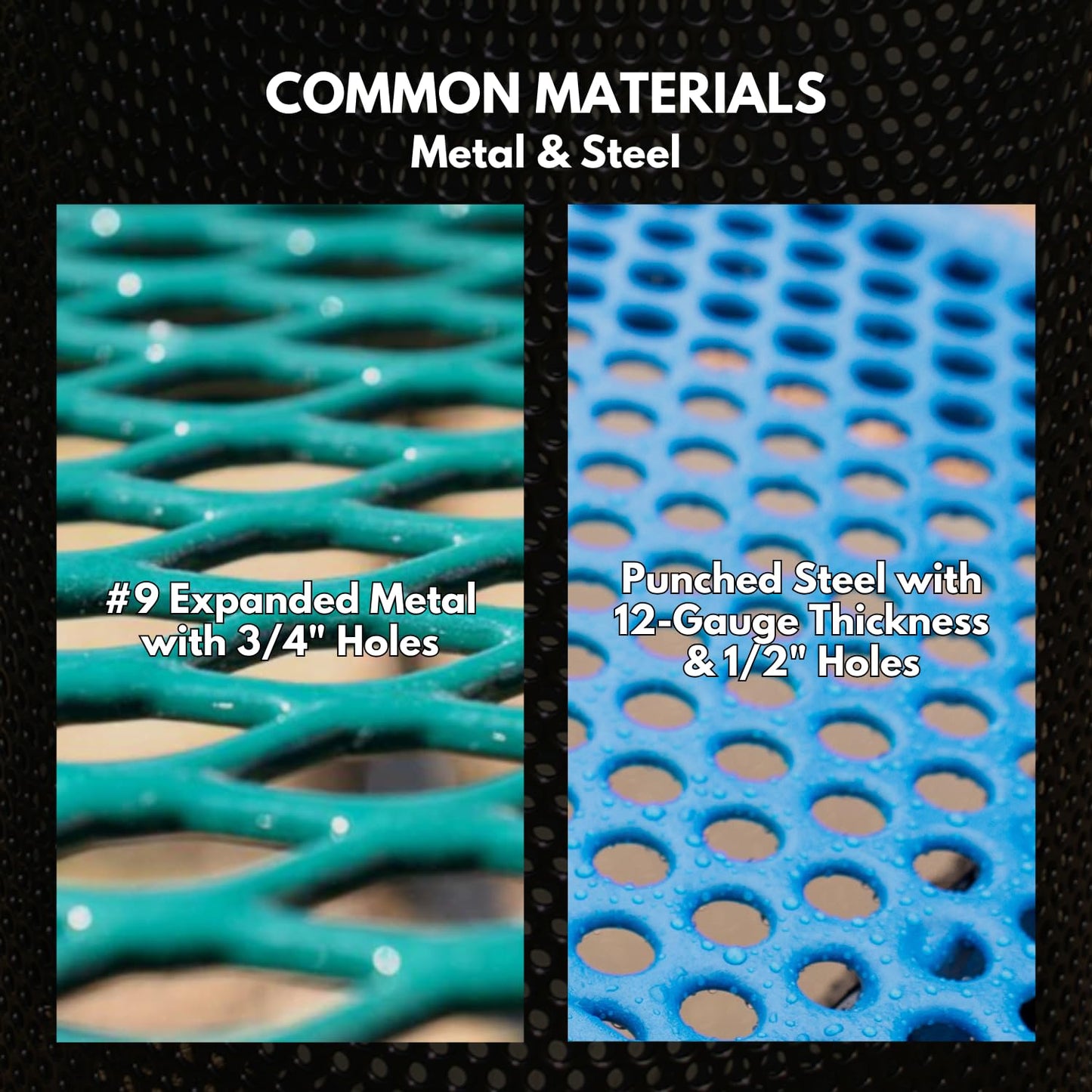 COATEDOUTDOORFURNITURE RFT-P-TXTBLK Heavy Duty Round Trash Receptacle with Flat Top, Liner Included, 32 Gallon, Textured Black, Made in America