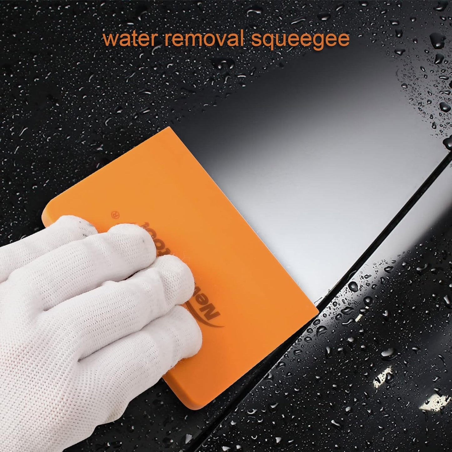 NEWISHTOOL Soft Silicone Small Squeegee for Vinyl, 2 PCS PPF Tools Window Tinting V-Blade Scraper for Window Film Application, Car Paint Protective Film Installation & Water Removal