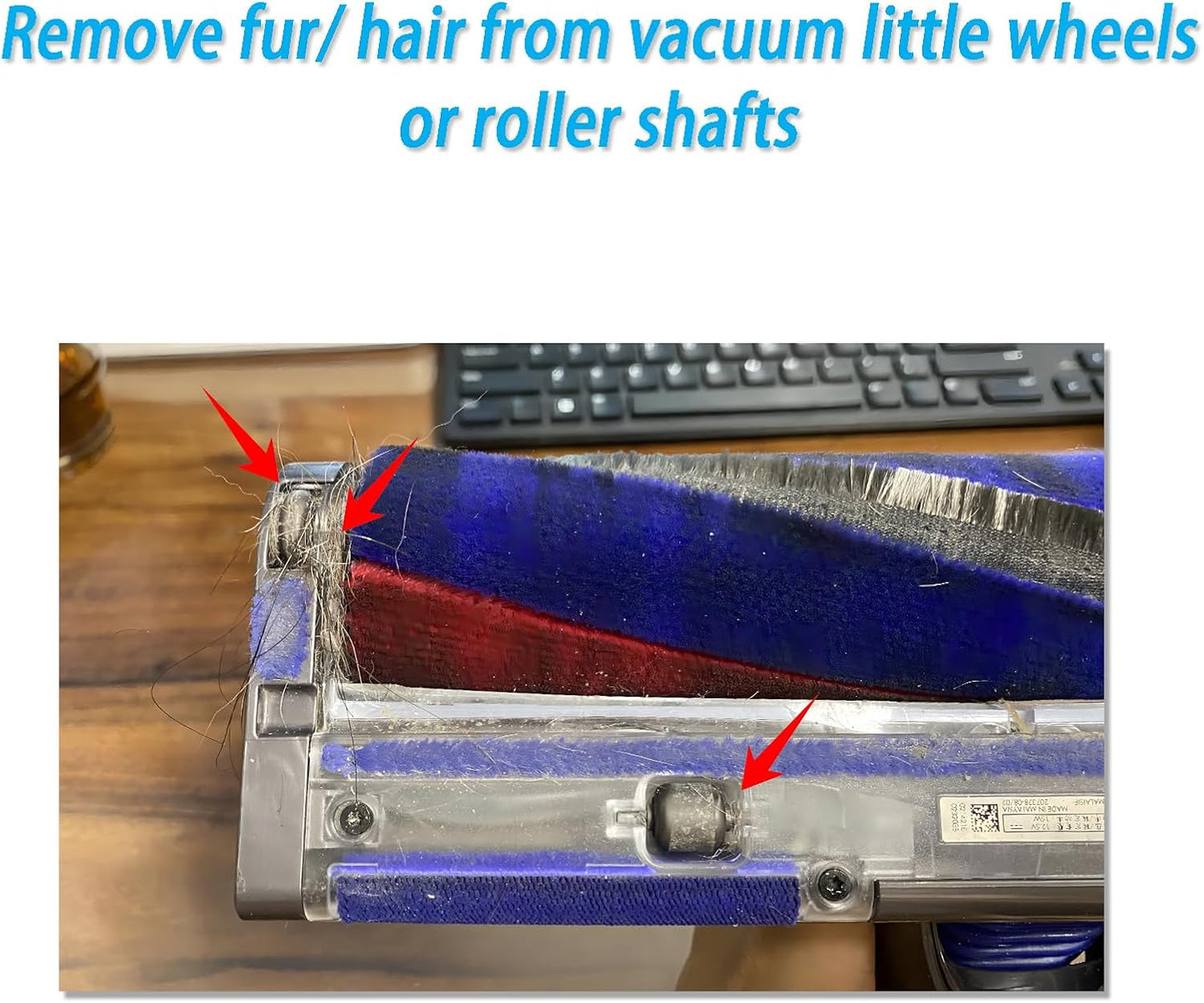 Cleaning Tool Kits, Hair Removal Tools for Vacuums Wheels (Long Hair, Pet Hair Wrapping)