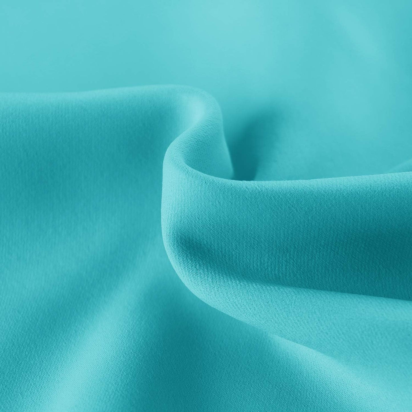 DWCN French Door Curtains – Rod Pocket Thermal Blackout Curtain for Doors with Glass Window, Kitchen and Patio Doors for Privacy, 54 X 72 Inches Long, 1 Curtain Panel with Tieback, Turquoise