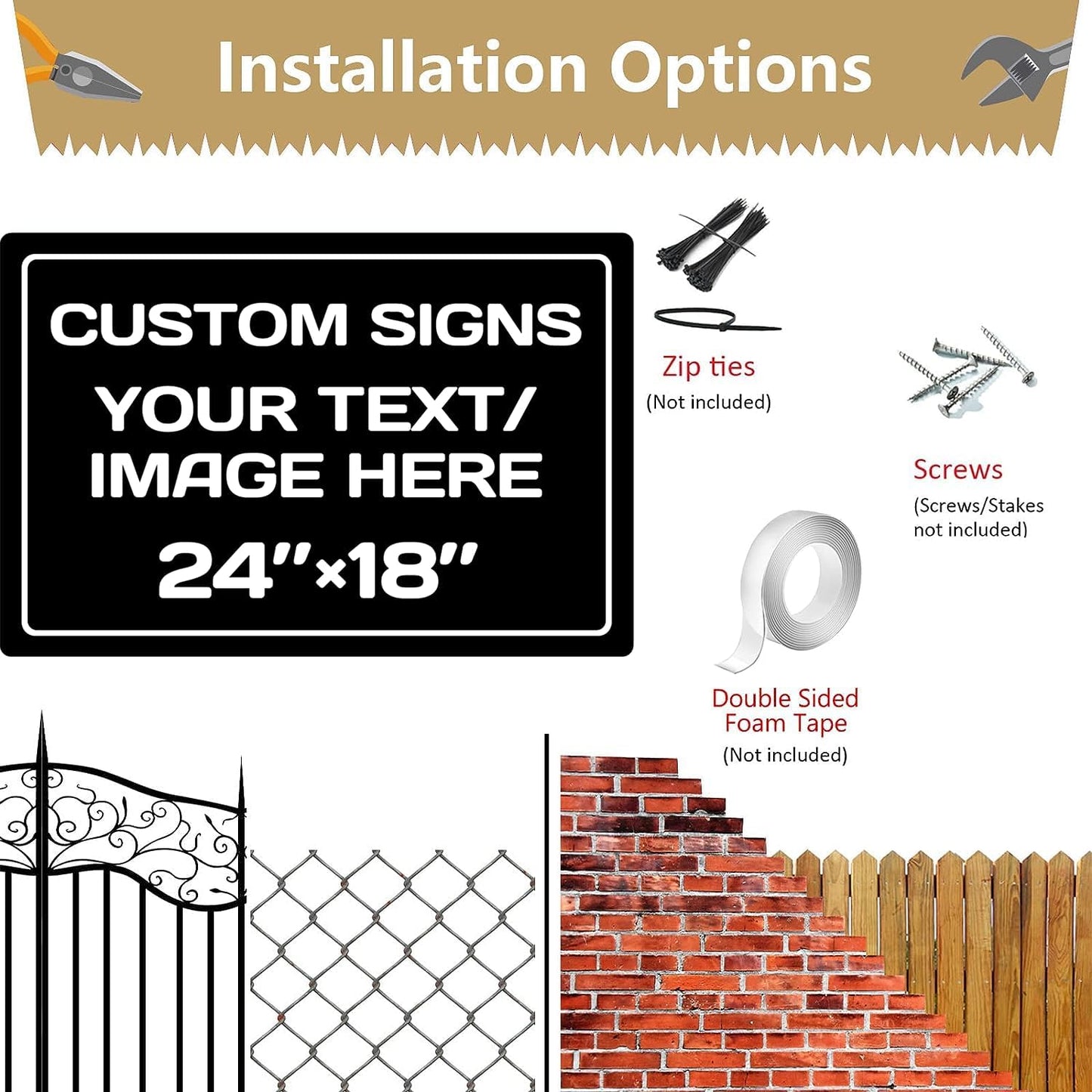 Personalized signs,Aluminum Weatherproof Metal Sign,Optional reflective or double-sided,Multiple Sizes Custom,Personalized Text And picture Here,Danger zone,garden,door, business