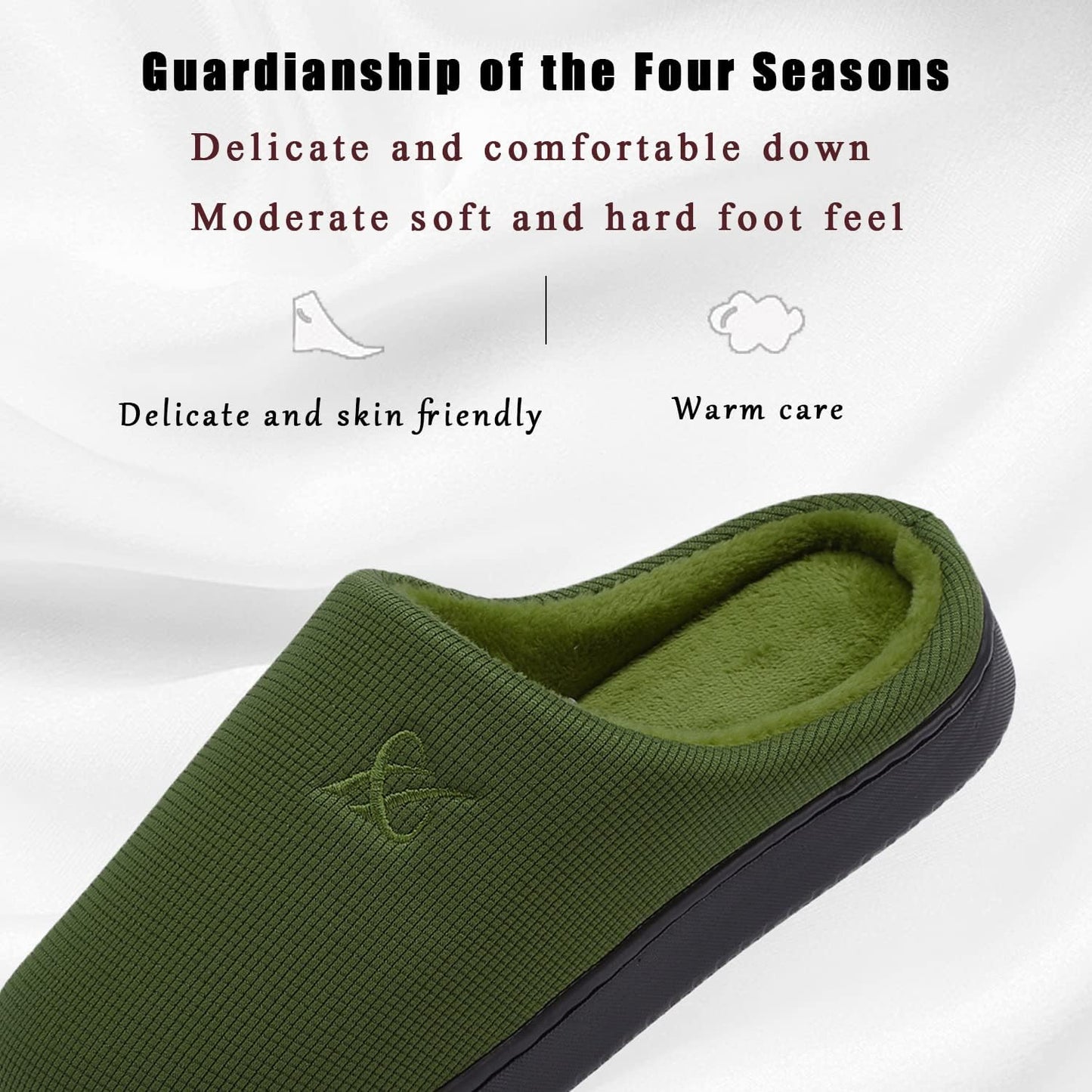 Memory Foam Slippers for Women's and Men's Casual House Shoes