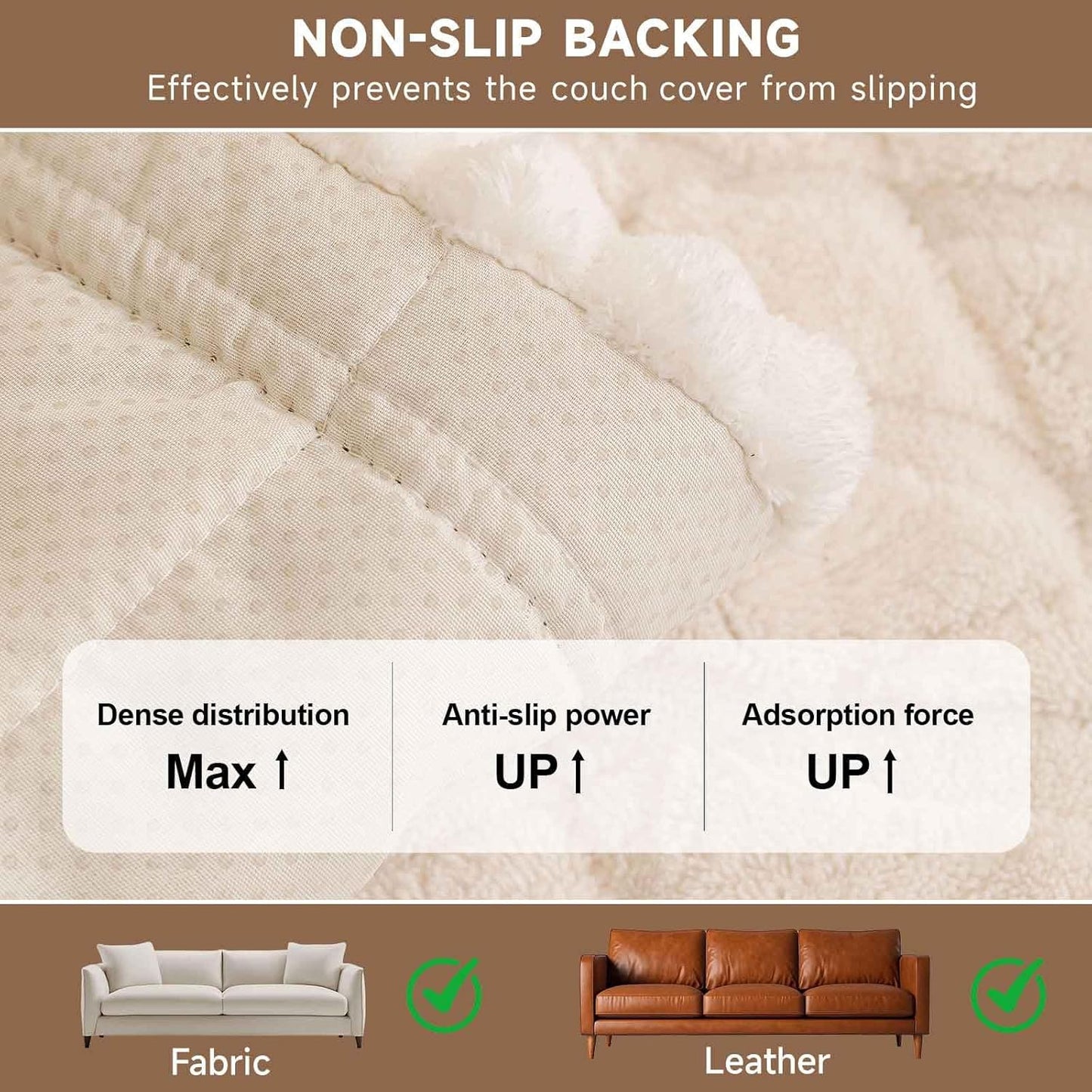 OTOB Couch Cover for Dogs Washable Pet Friendly, Non Slip Plush Funny Fuzzy Loveseat Sofa Cushion Slipcovers, All Seasons Geometric Jacquard Soft & Cozy Pet Bed Mat Protector (White, 27.6" x 47.2")