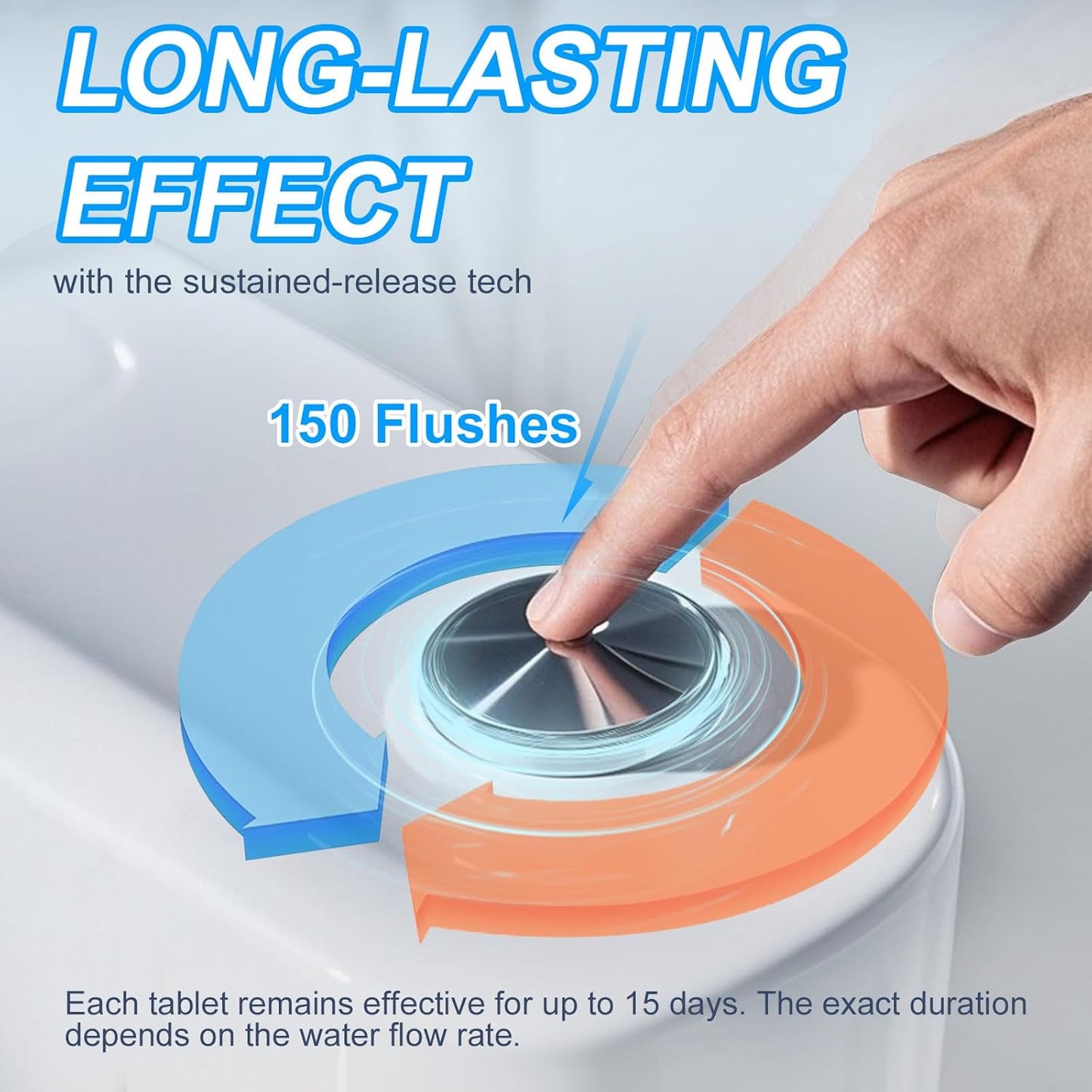 KIISIISO Toilet Bowl Cleaner Tablets 100 PACK, Automatic Bleach Toilet Tank Cleaners, Bathroom Long-Lasting Freshness, Slow-Releasing Powerful Deodorizing & Descaling