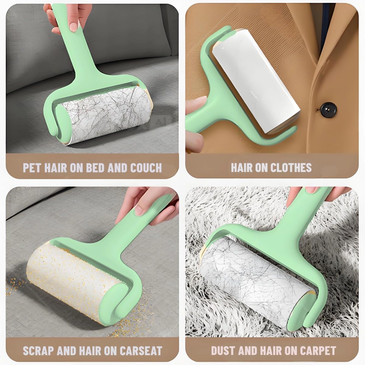Reusable and Washable Lint Roller,Sticky Pet Hair and Dust Remover 3 Pack,3.9 Inch Lint Roller for Clothes, Couch and Carseats