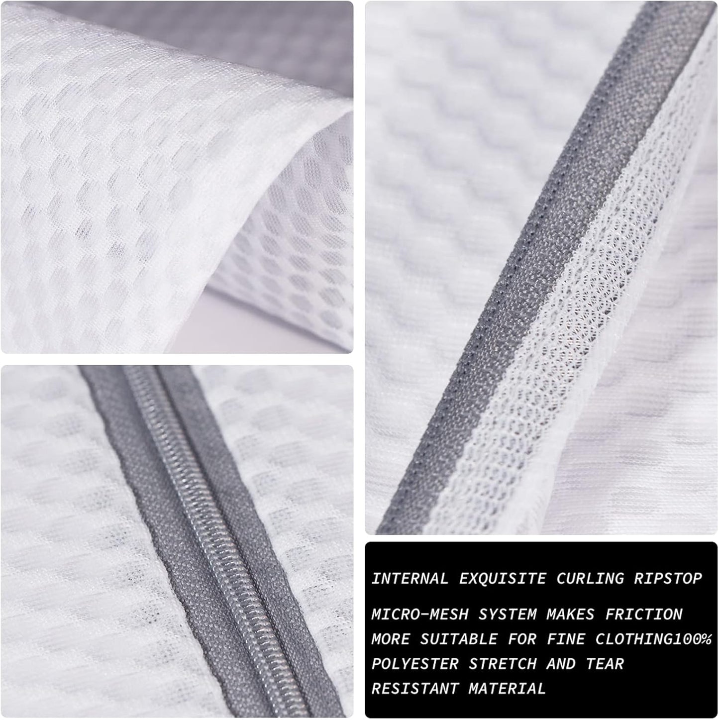 Extra Large Honeycomb Mesh Laundry Bag125gsm Net Fabric Durable and Reusable Delicate Wash Bag,Travel Organization Bag for Lingerie,Clothes,Jeans,Bath Towel,Sock (2Large, 3Medium)