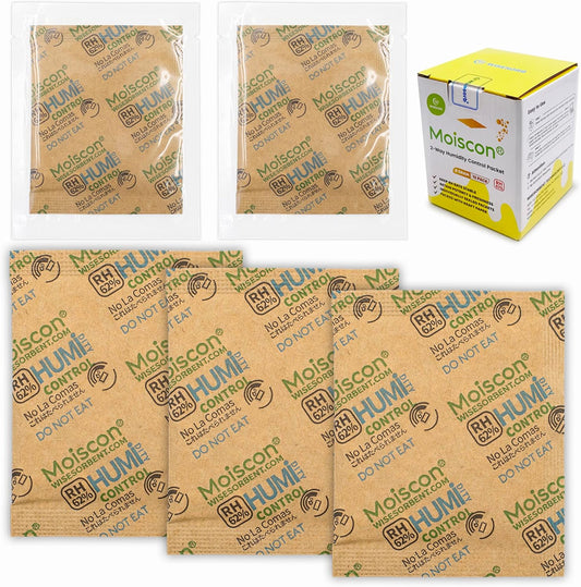 15 Pack 62% Two-Way Humidity Control Packs, 8 Gram for Storing 1 oz, Size 8 Moisture Control Packets Individually Wrapped