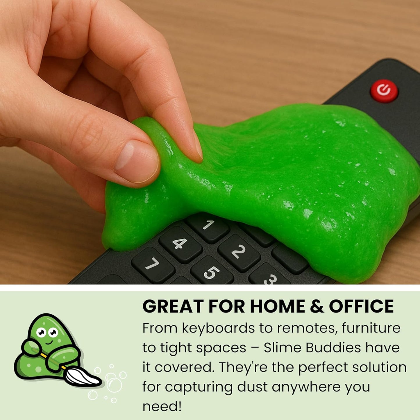 Slime Buddies Car Cleaning Gel Putty - 6 Pack Apple Scented Interior Detailing Tool for Cup Holder, Air Vent & Keyboard - Reusable Auto Detailing Accessories - Dust Remover Goop - Gifts for Men Women