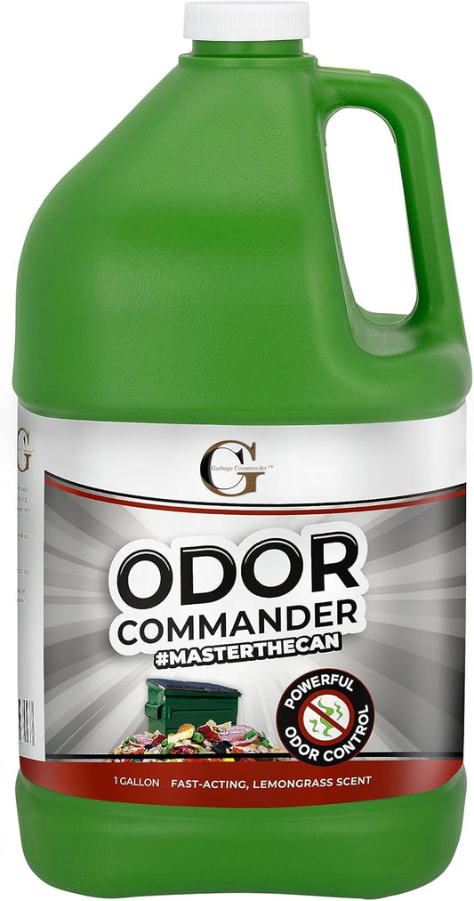 Garbage Commander Odor Commander, Odor Control Spray Bottle, 1 Gallon Refill, Lemongrass Scent - Proudly Made in Canada