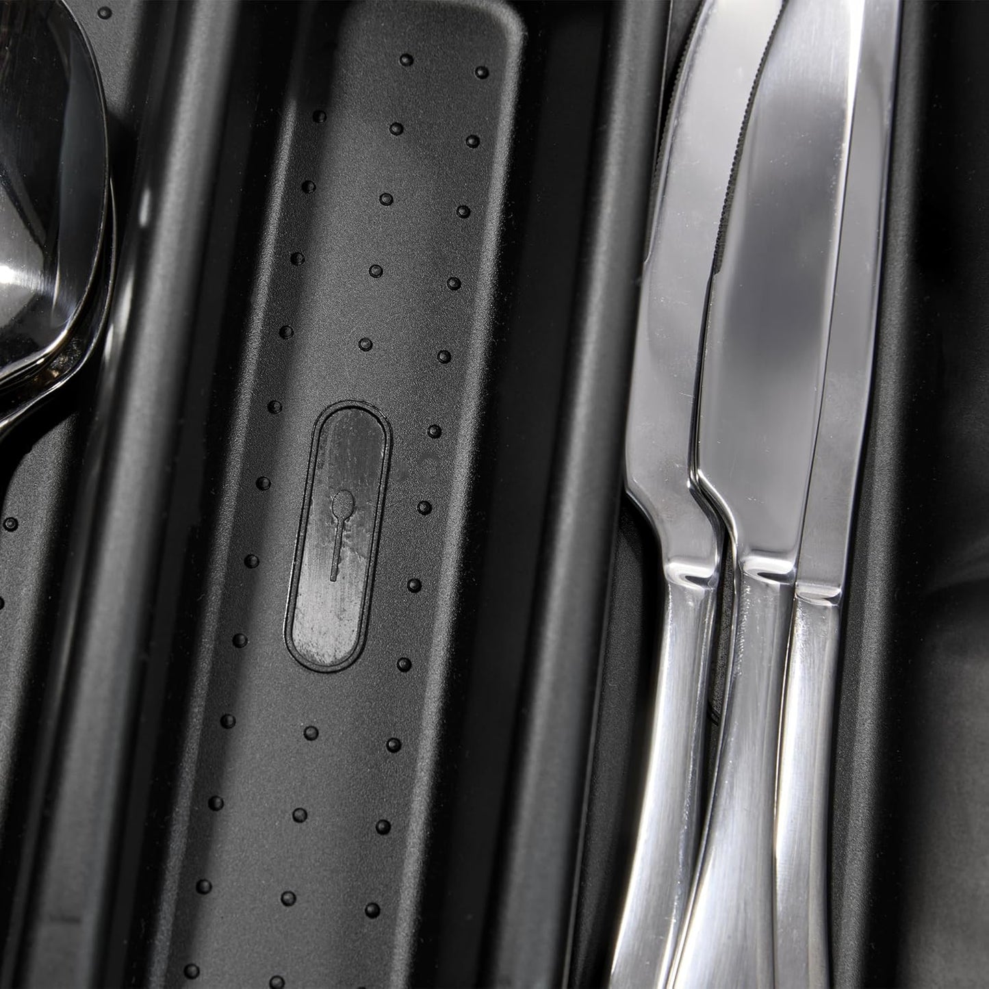 madesmart Classic Mini Silverware Tray Soft Grip, Non-Slip Kitchen Drawer, Multi-Purpose Home Organization, BPA Free, 5 Compartments, Carbon