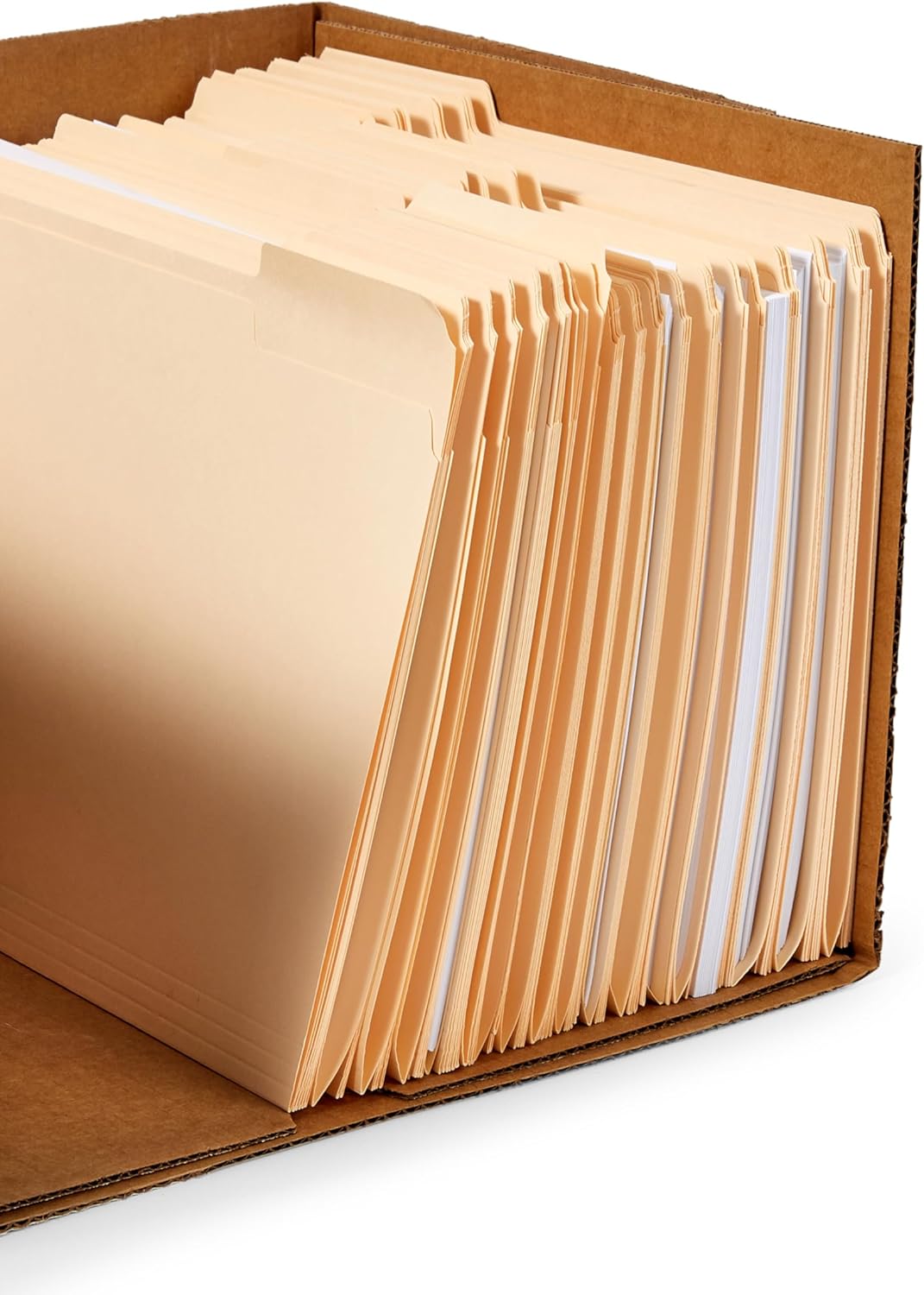 Amazon Basics Storage/Filing Boxes with Lift-Off Lid - Letter/Legal Size, Sturdy, Easy Assembly, White, 16.2" L x 12.5" W x 10.5" H, Pack of 20