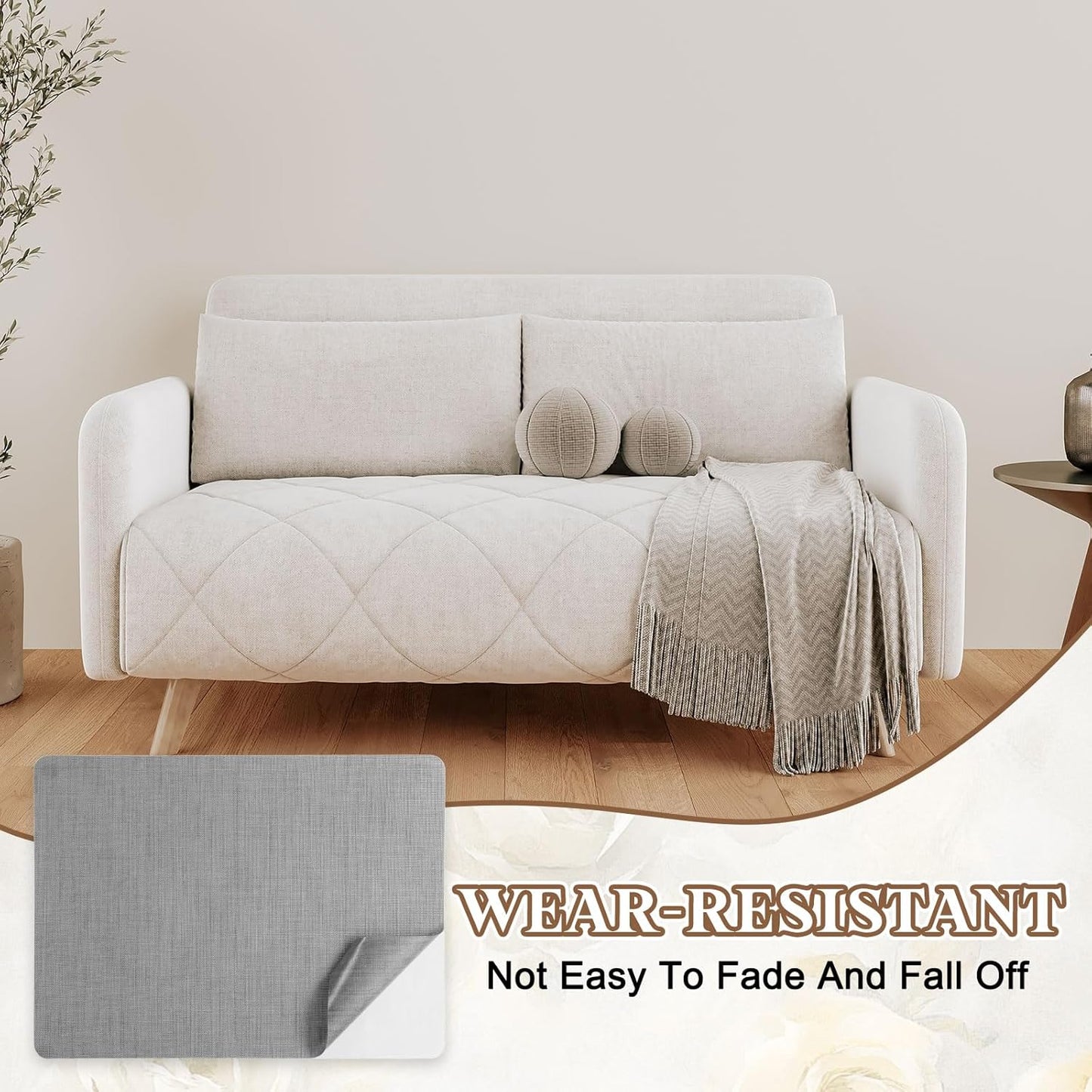 PATIKIL Linen Repair Patch, 8 x 11 Inch Self-Adhesive Linen Fabric Repair Patches for Sofa Couch Clothes Handbag Tents Car Seats Furniture, Light Gray